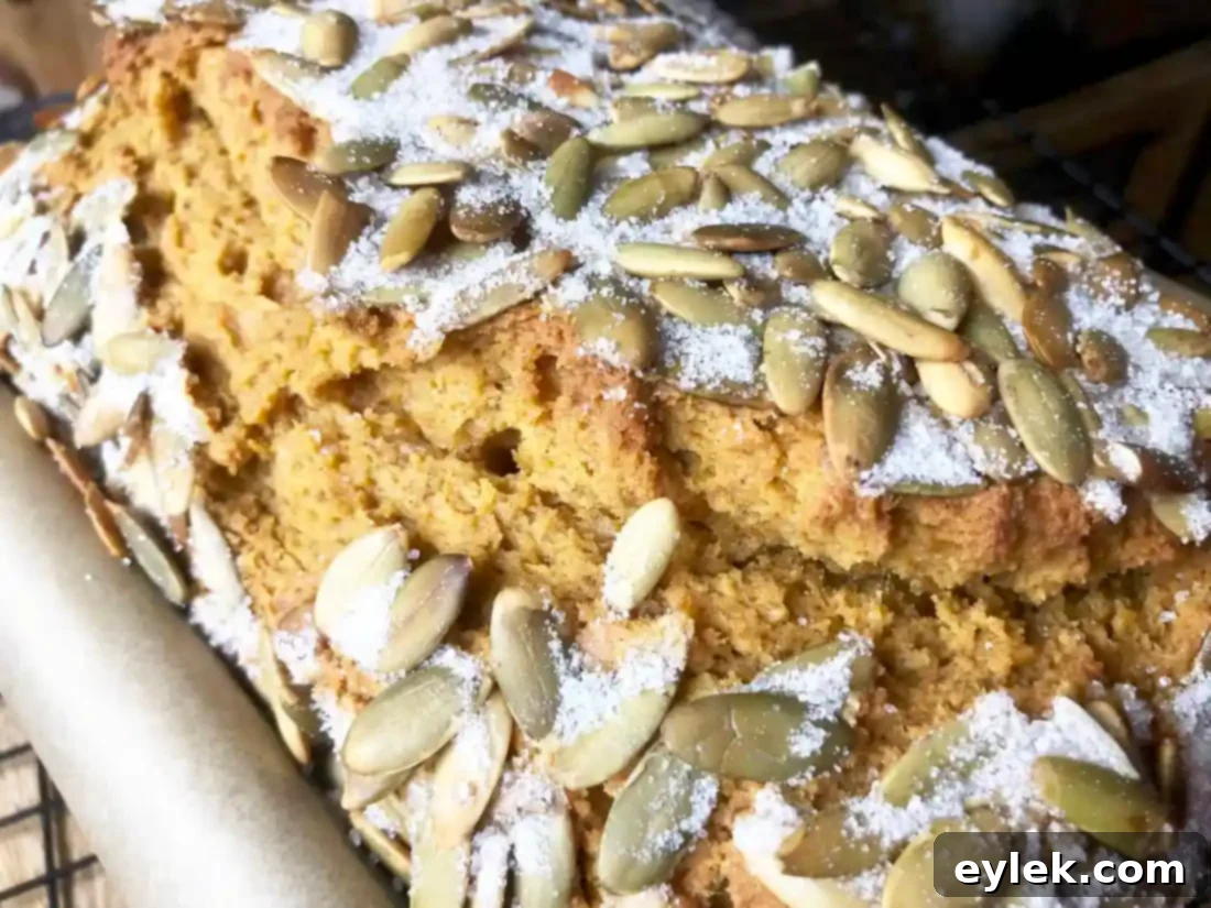 close-up of pumpkin bread with maple butter