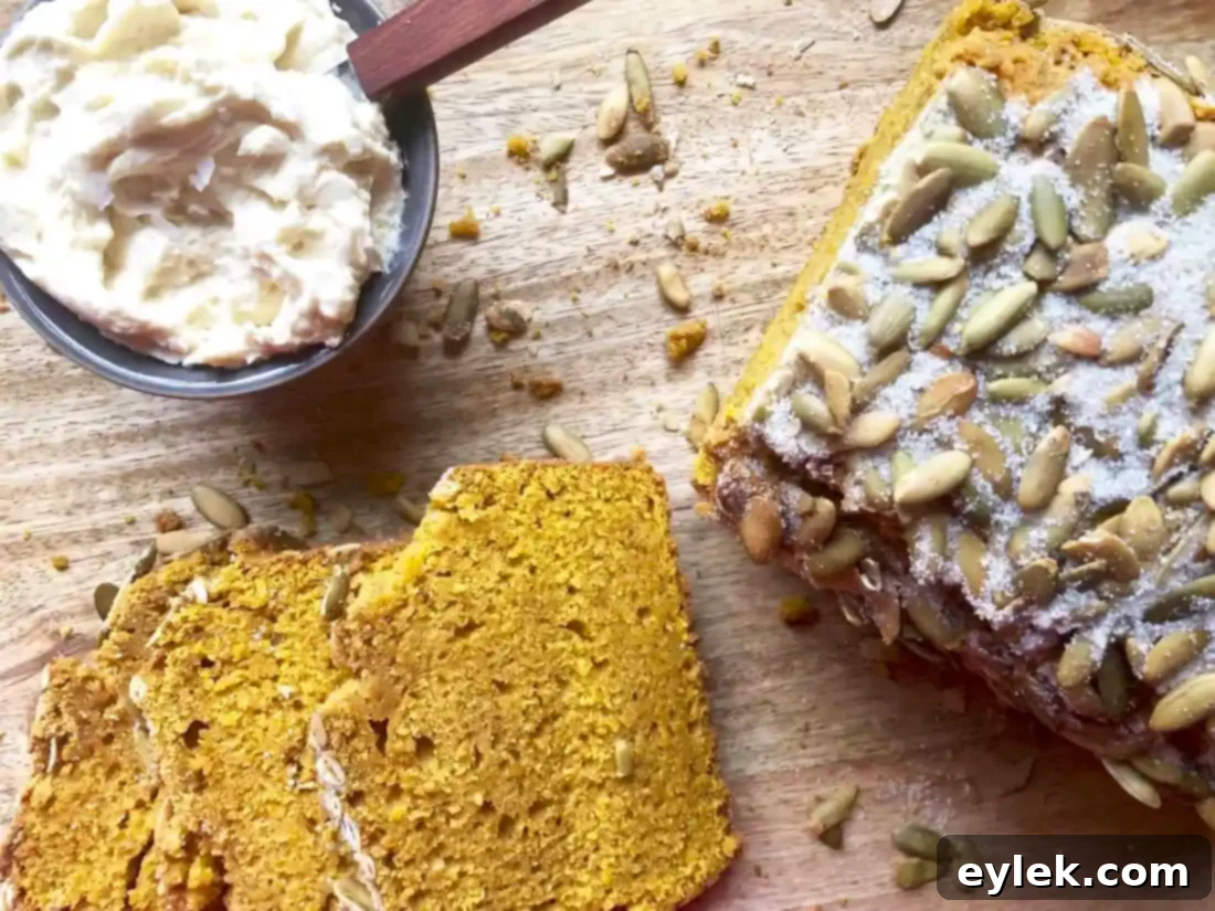 close up of pumpkin bread slices