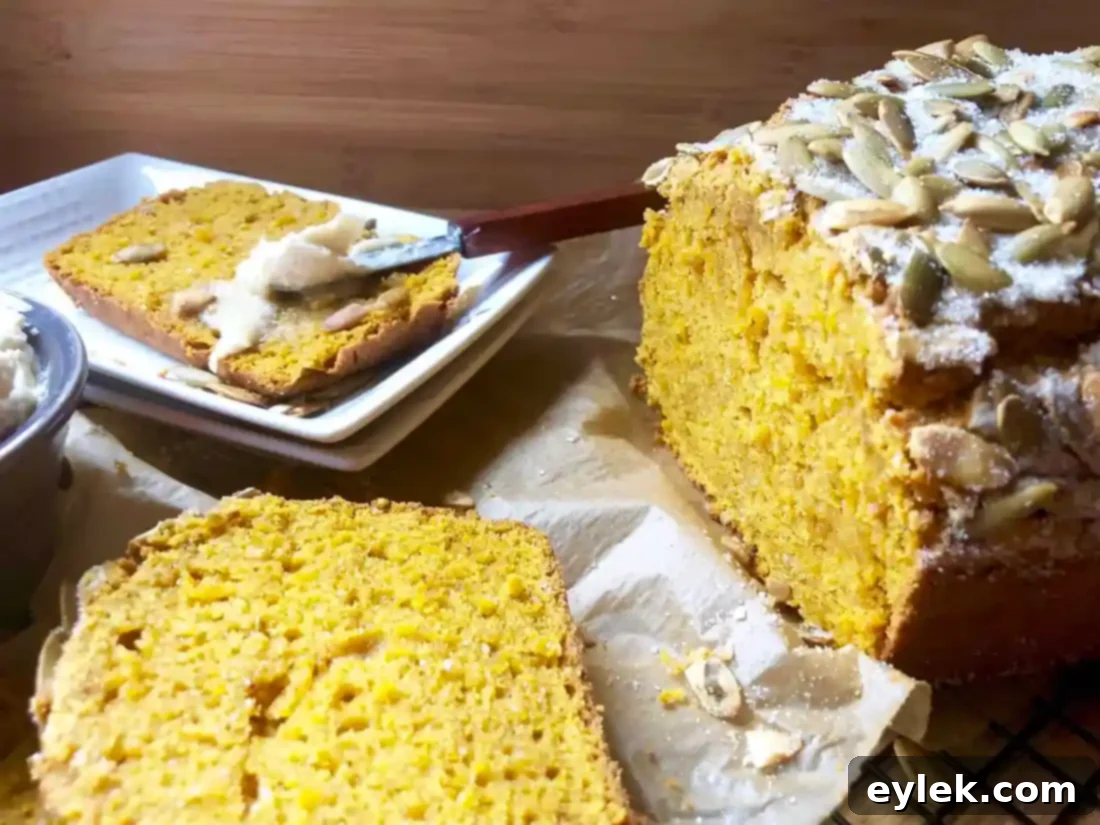 full loaf of pumpkin bread