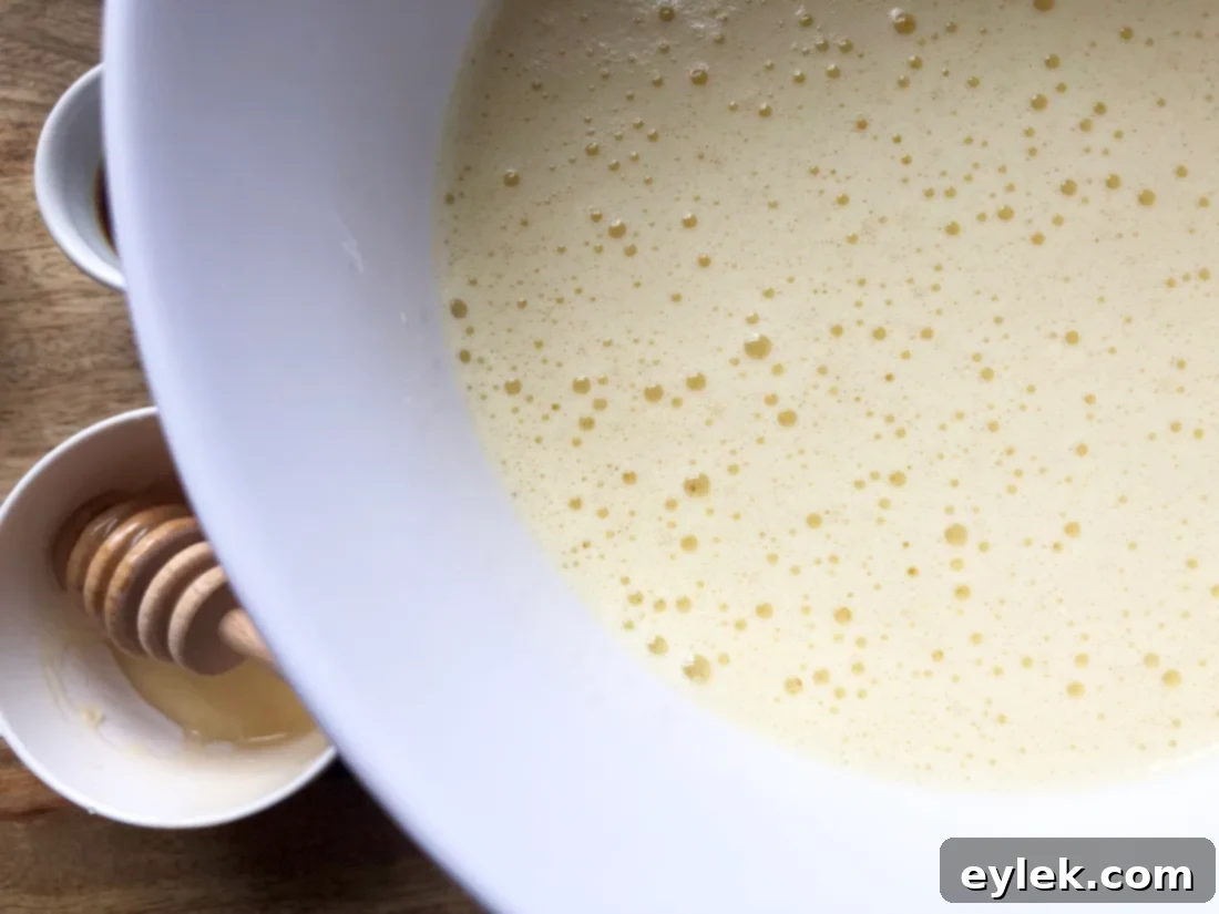 Mixing wet ingredients for coconut flour muffins
