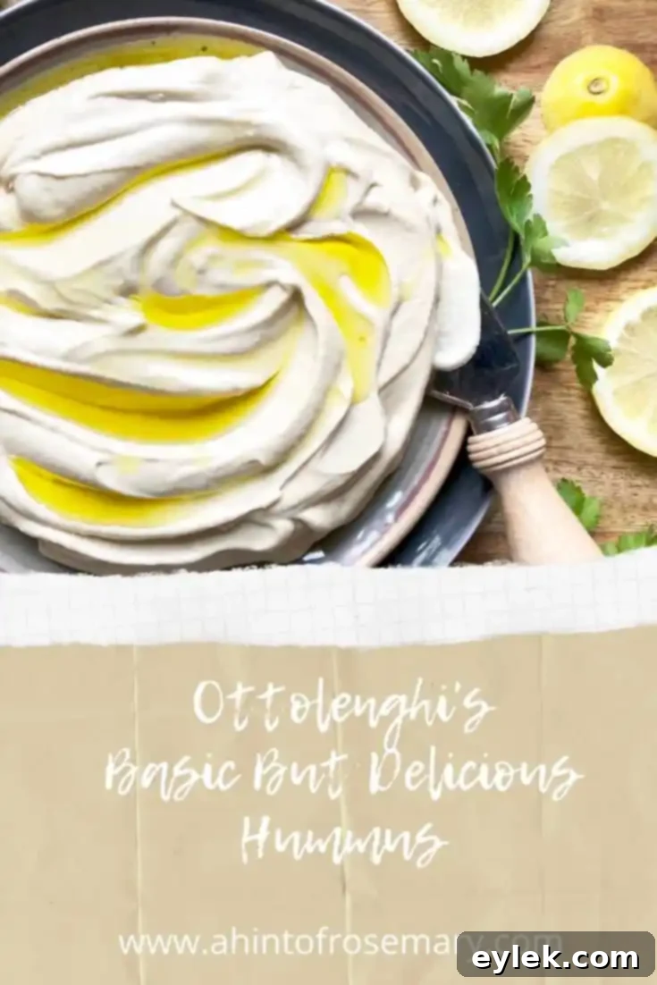 Beautifully served homemade hummus, garnished with olive oil