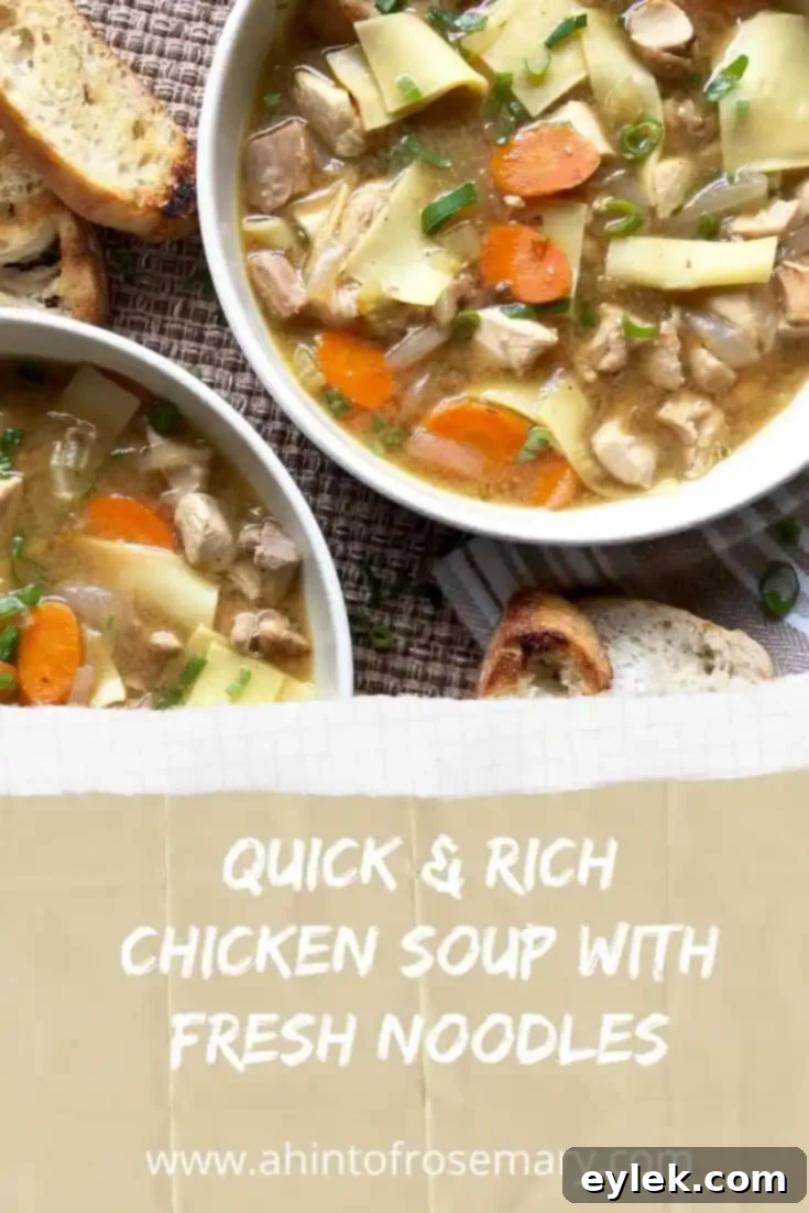 Quick & Rich Chicken Soup with Fresh Noodles