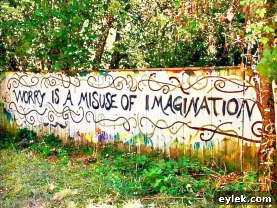 Worry is a misuse of imagination - inspirational quote