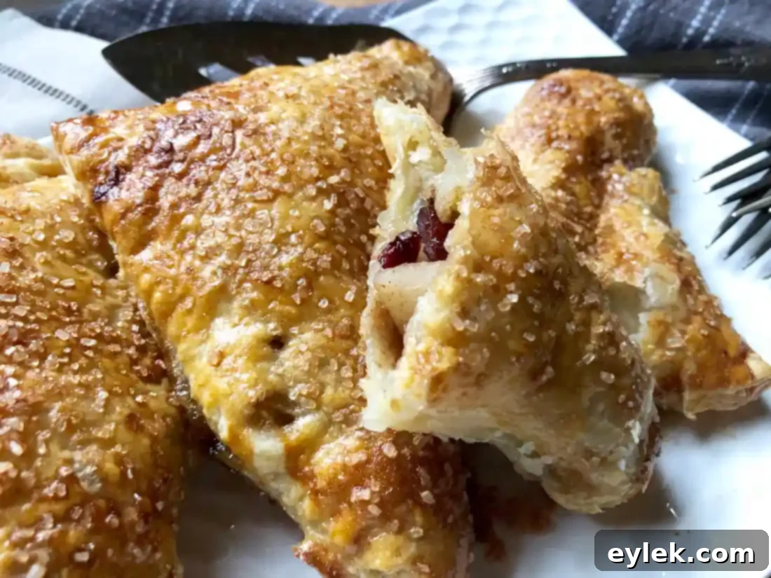Super Easy Pear & Cranberry Turnovers