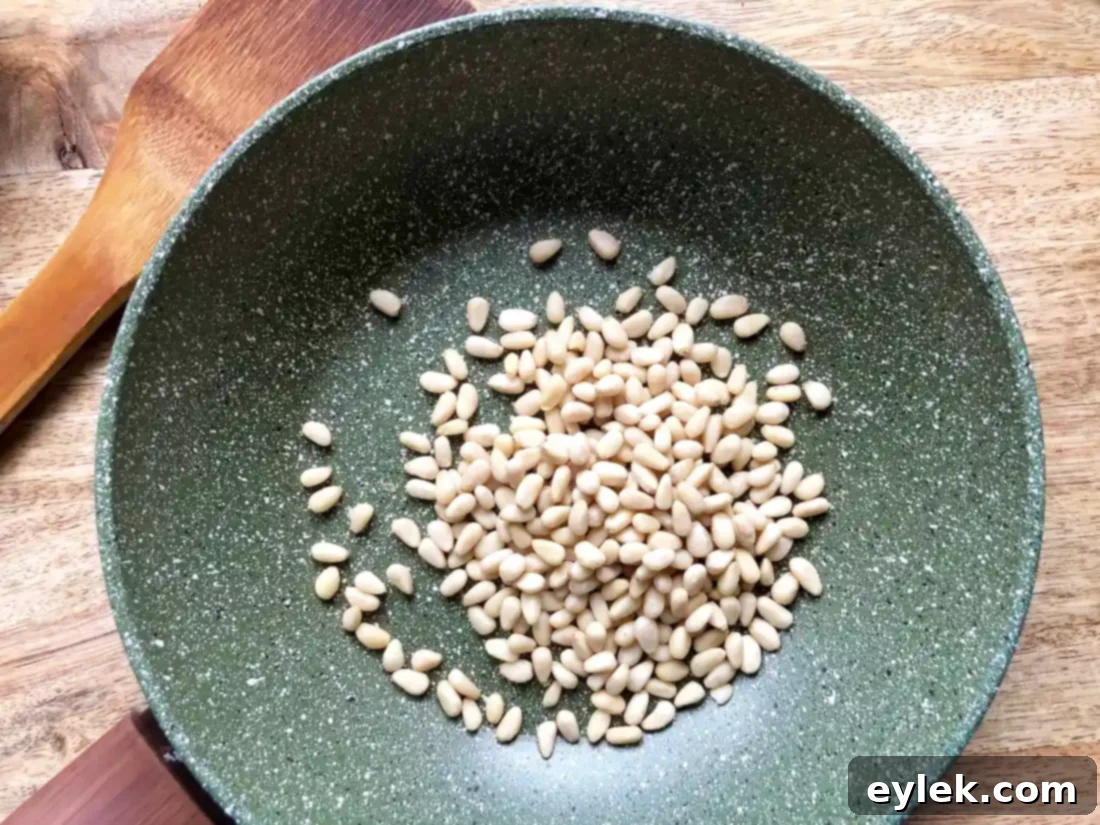 Toasted pine nuts