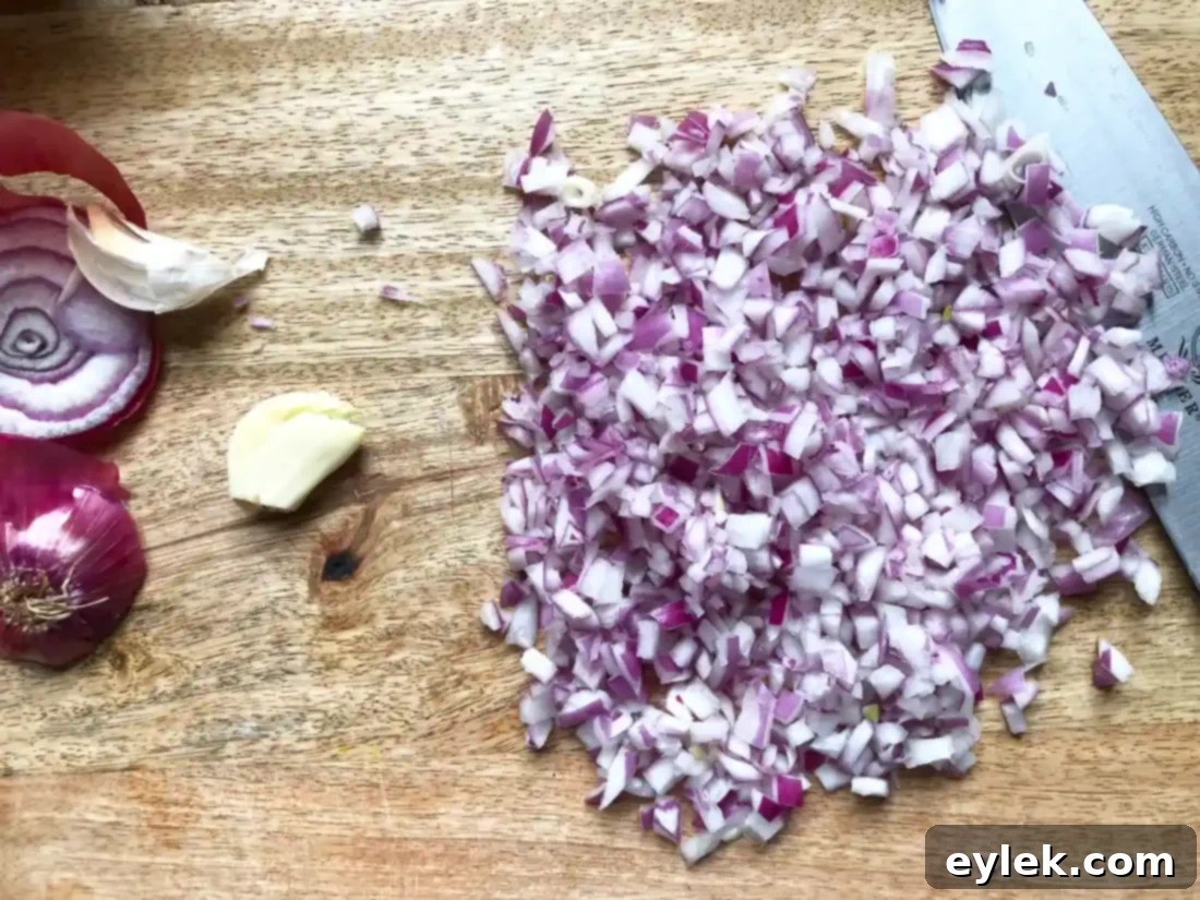 Sautéed onions and garlic with spices