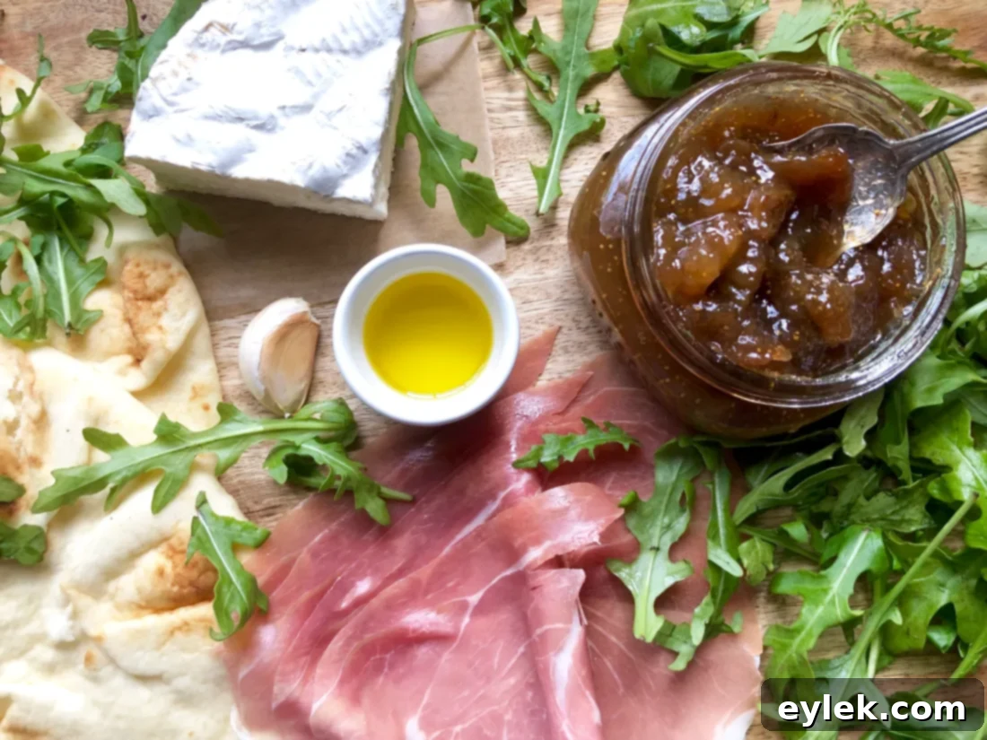 fig & prosciutto naan flatbread