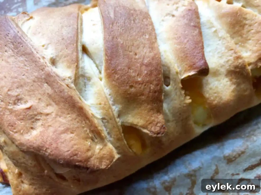 Another view of the baked breakfast loaf