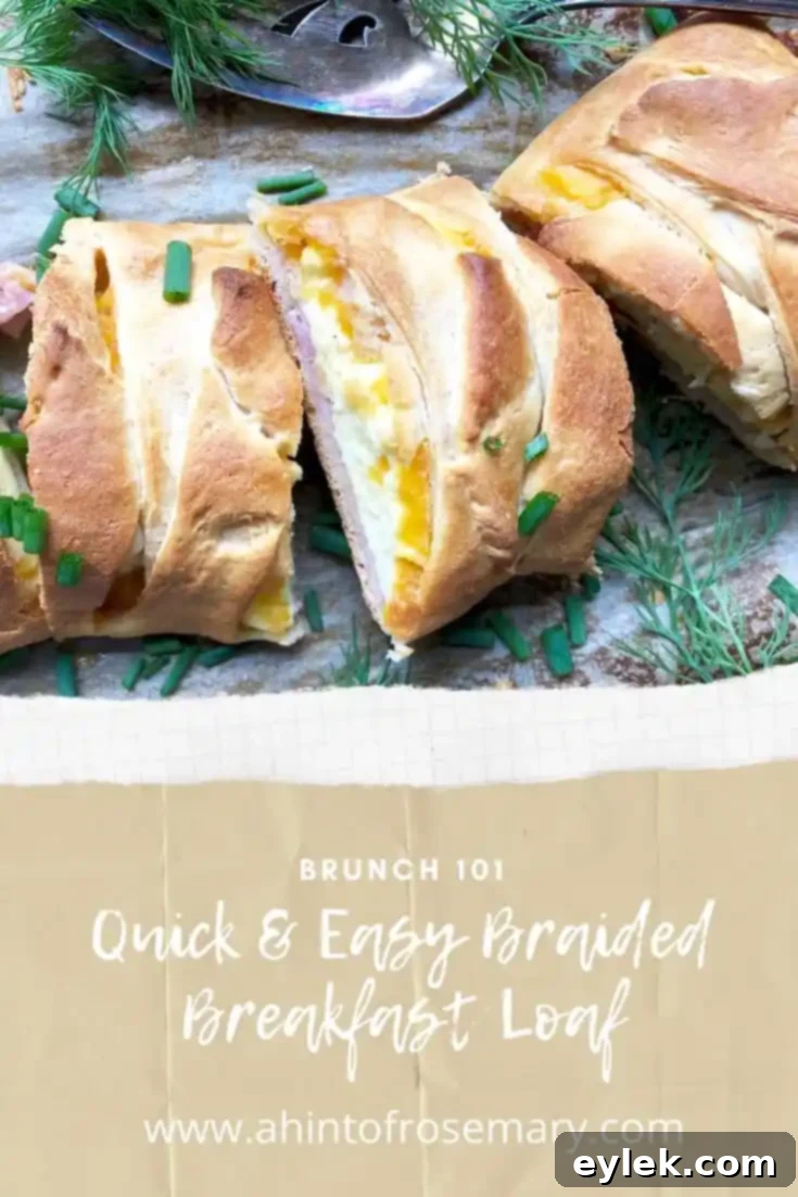 Quick & Easy Braided Breakfast Loaf closeup