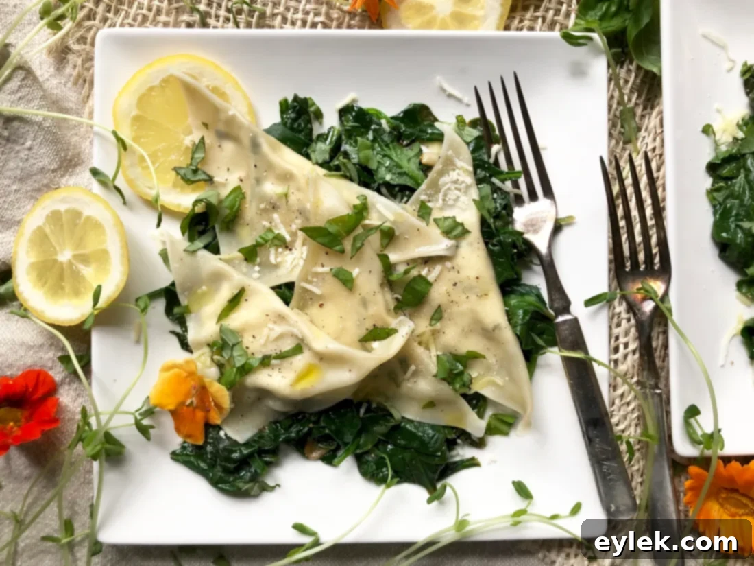 basil & ricotta ravioli