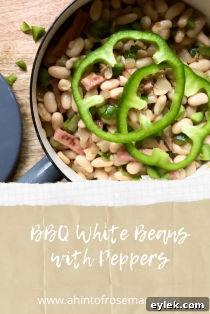 BBQ White Beans with Peppers