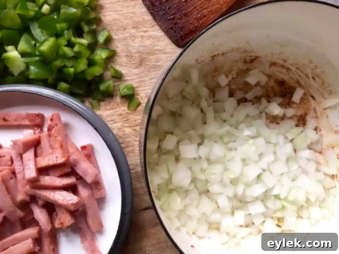 bbq white beans with peppers