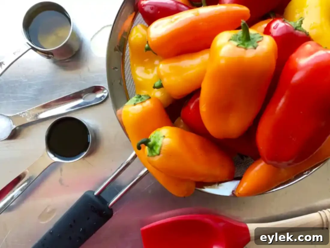 balsamic roasted mini-peppers
