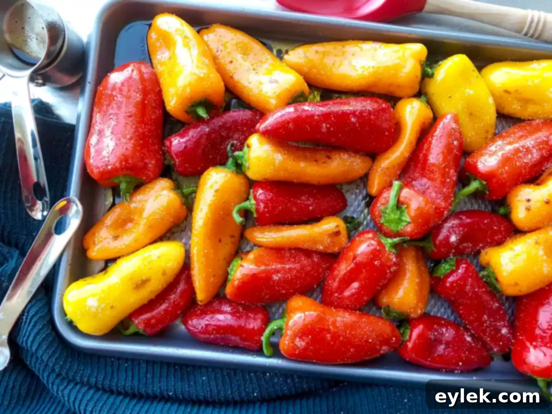 balsamic roasted mini-peppers