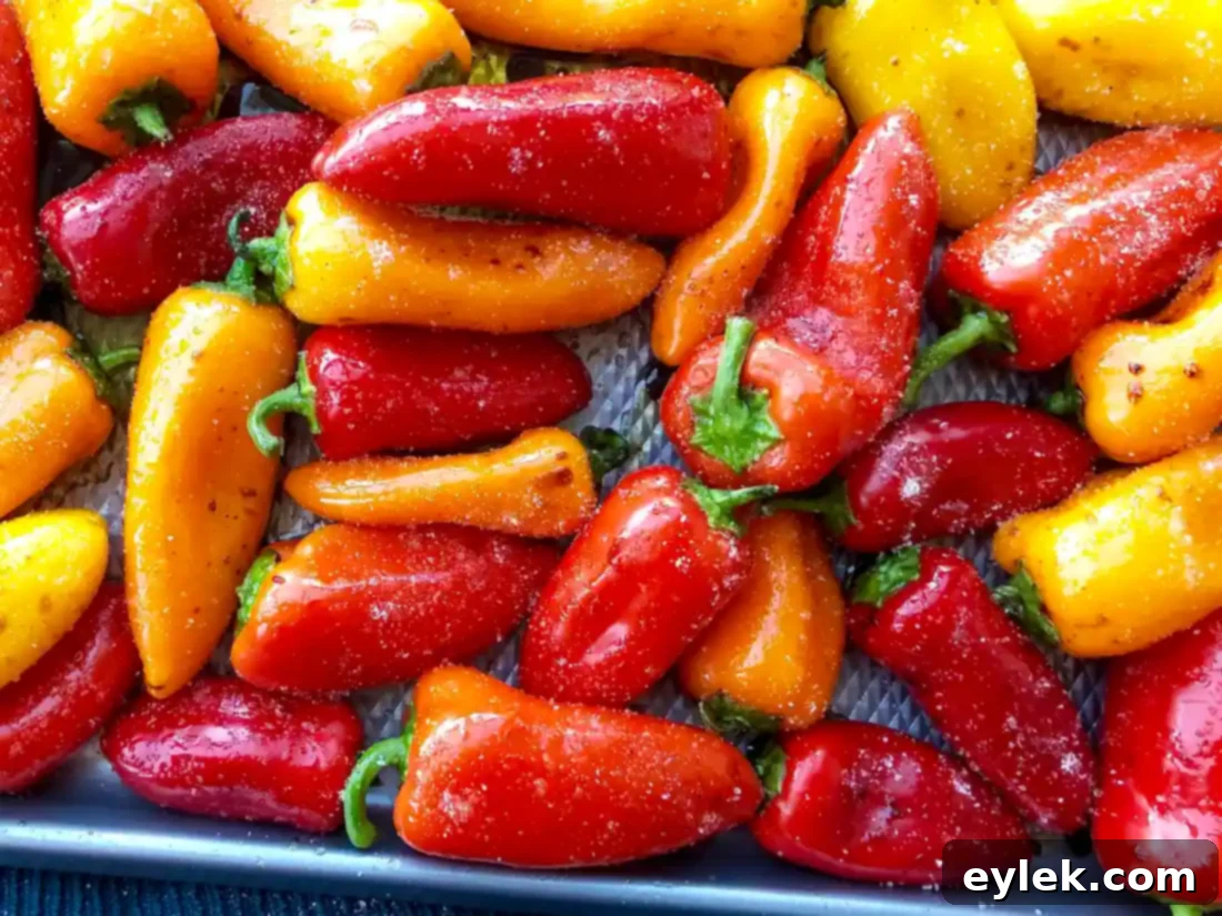 balsamic roasted mini-peppers