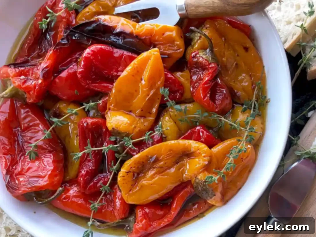 balsamic roasted mini-peppers