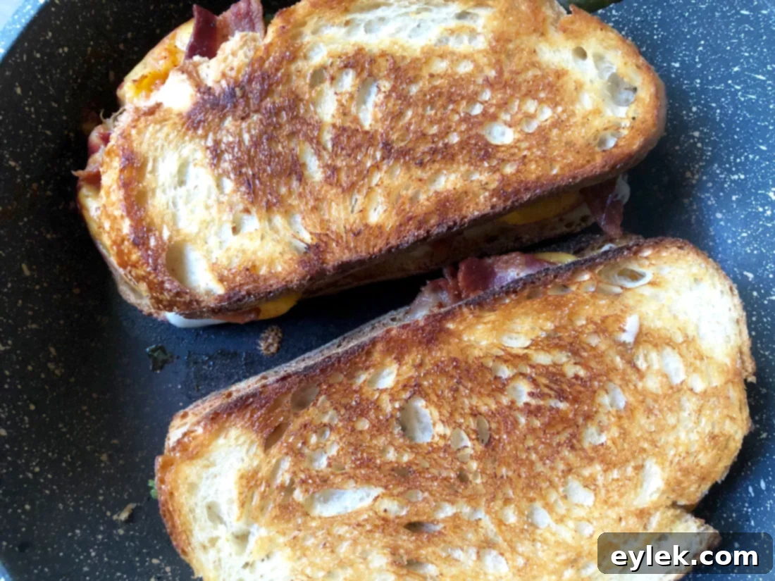smashed peach & poblano grilled cheese