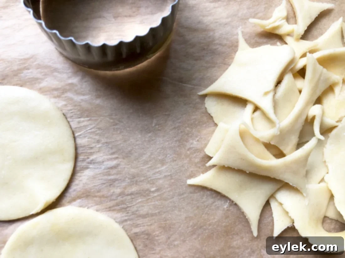 Einkorn cheese crackers ready for the oven