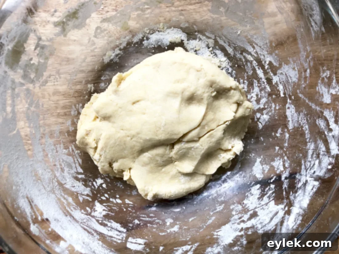Divided einkorn dough pieces for cracker making