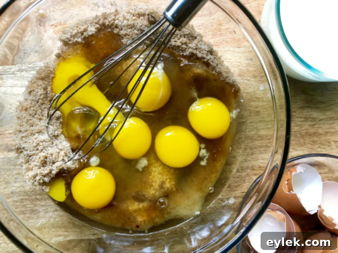 smooth pumpkin pie custard mixture