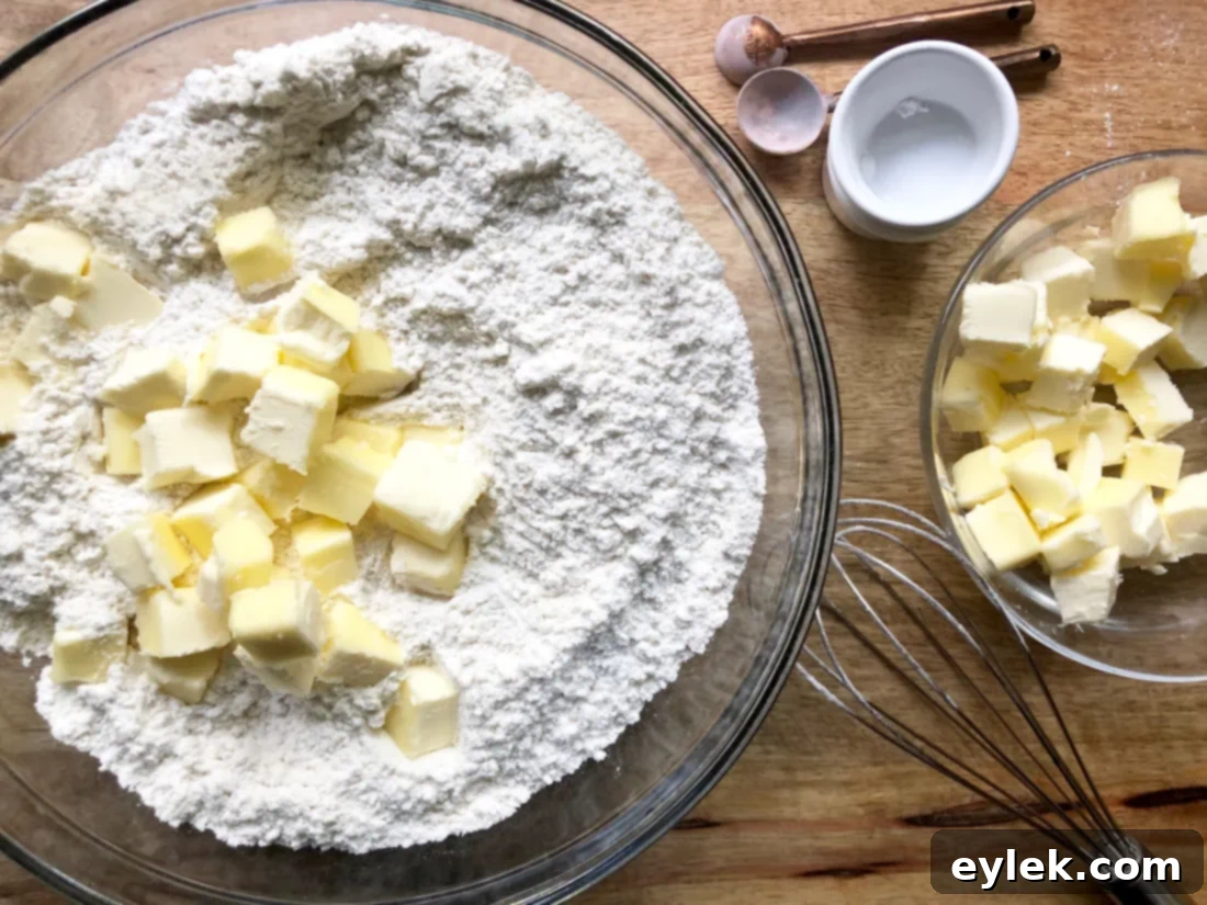 gluten-free pie crust preparation with butter