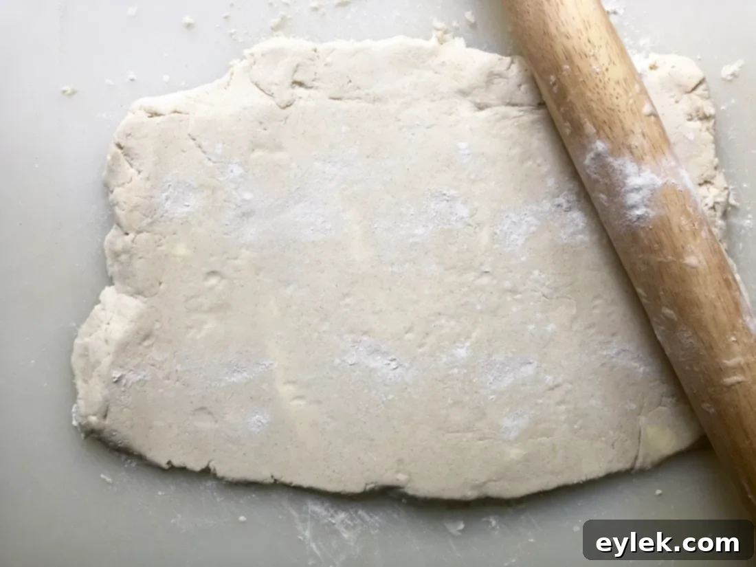 rolling gluten-free pie dough for cobbler