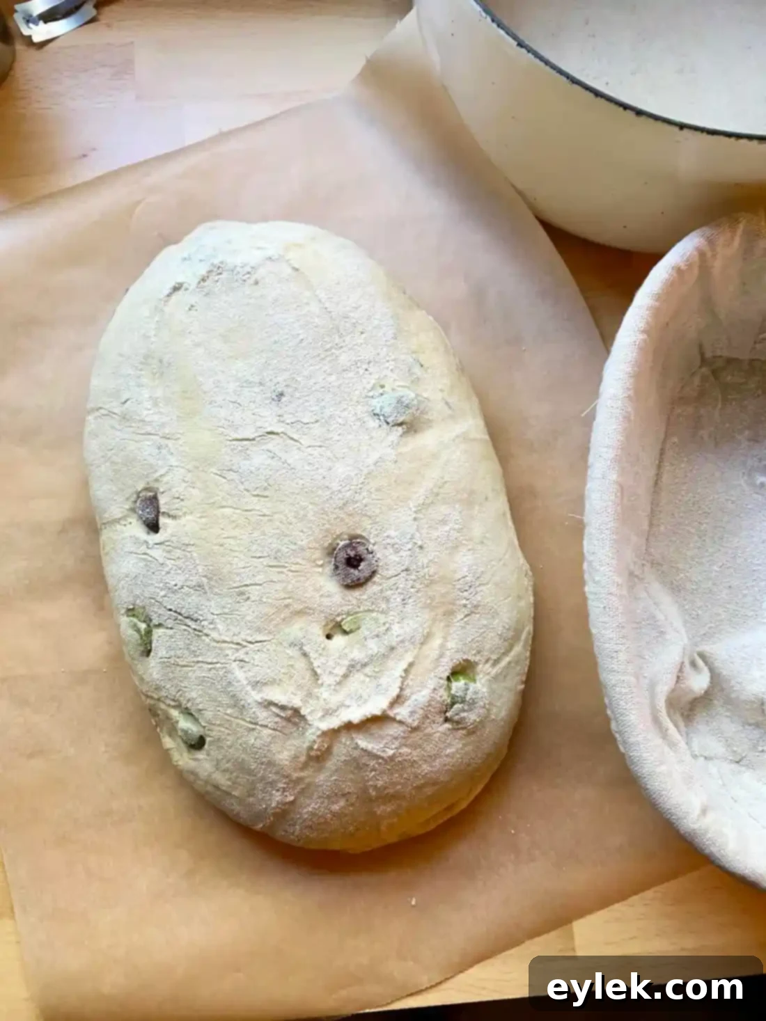 Zesty Olive Thyme Loaf 20 Scoring the dough