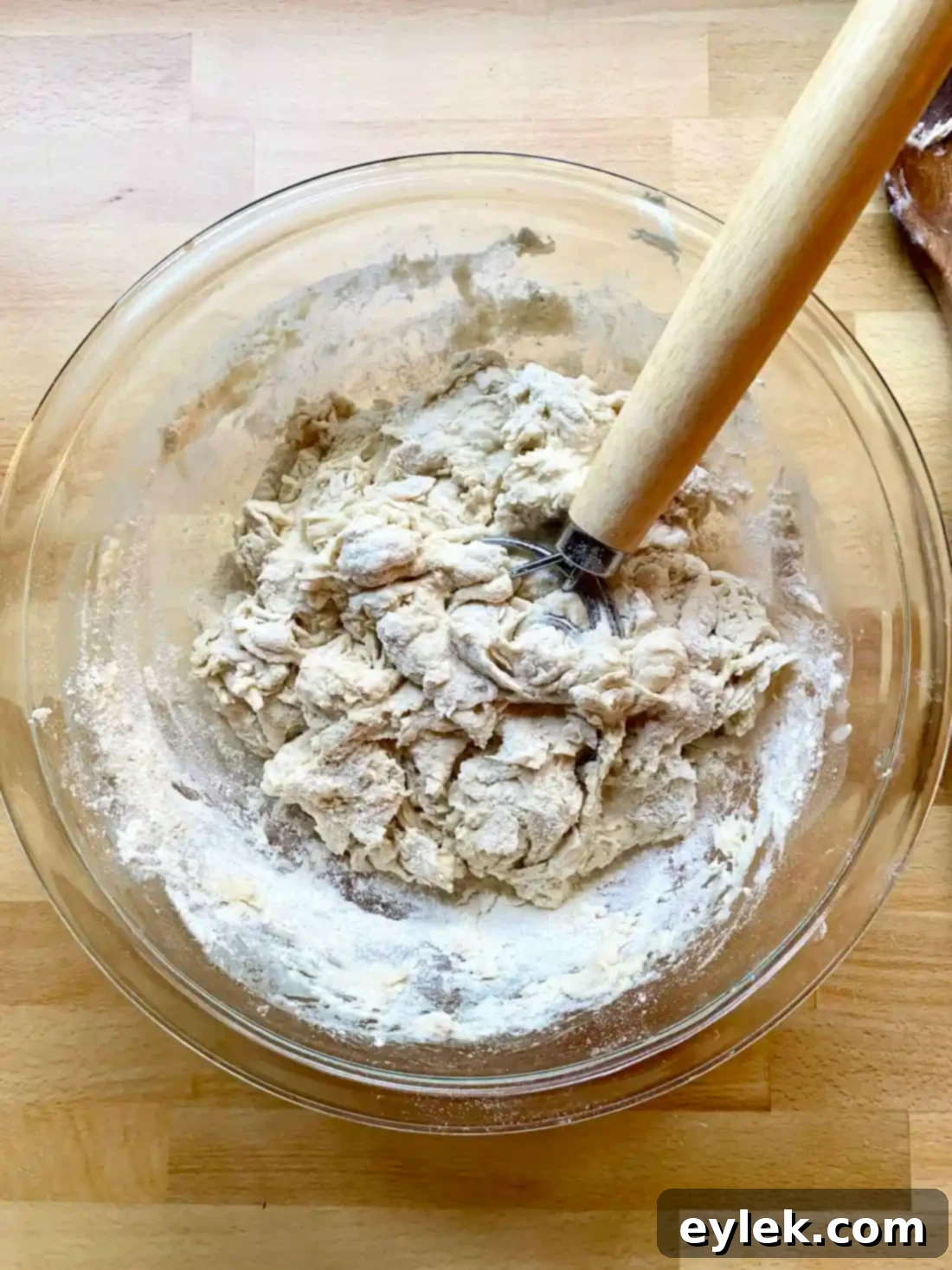 Zesty Olive Thyme Loaf 5 Olive Bread with Lemon & Thyme dough mixing