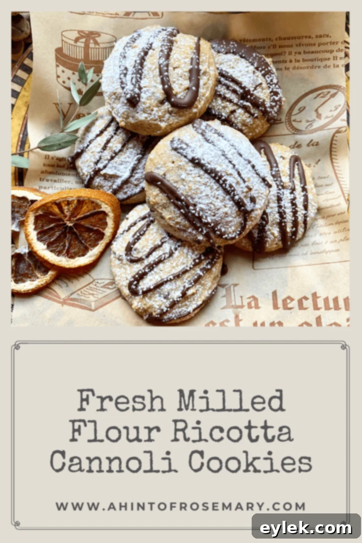 Fresh Milled Flour Ricotta Cannoli Cookies