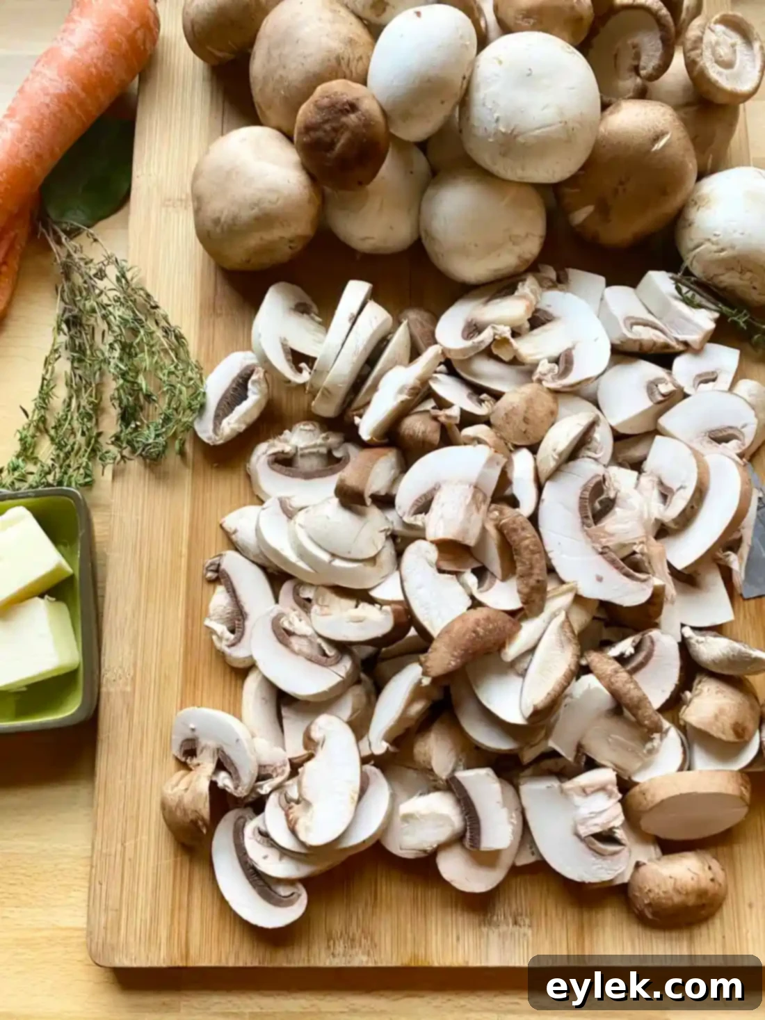 Rich and Flavorful Mushroom Burgundy
Rich & Flavorful Mushroom Bourguignon - A Hearty Vegan Delight 6 Melting Butter in Skillet