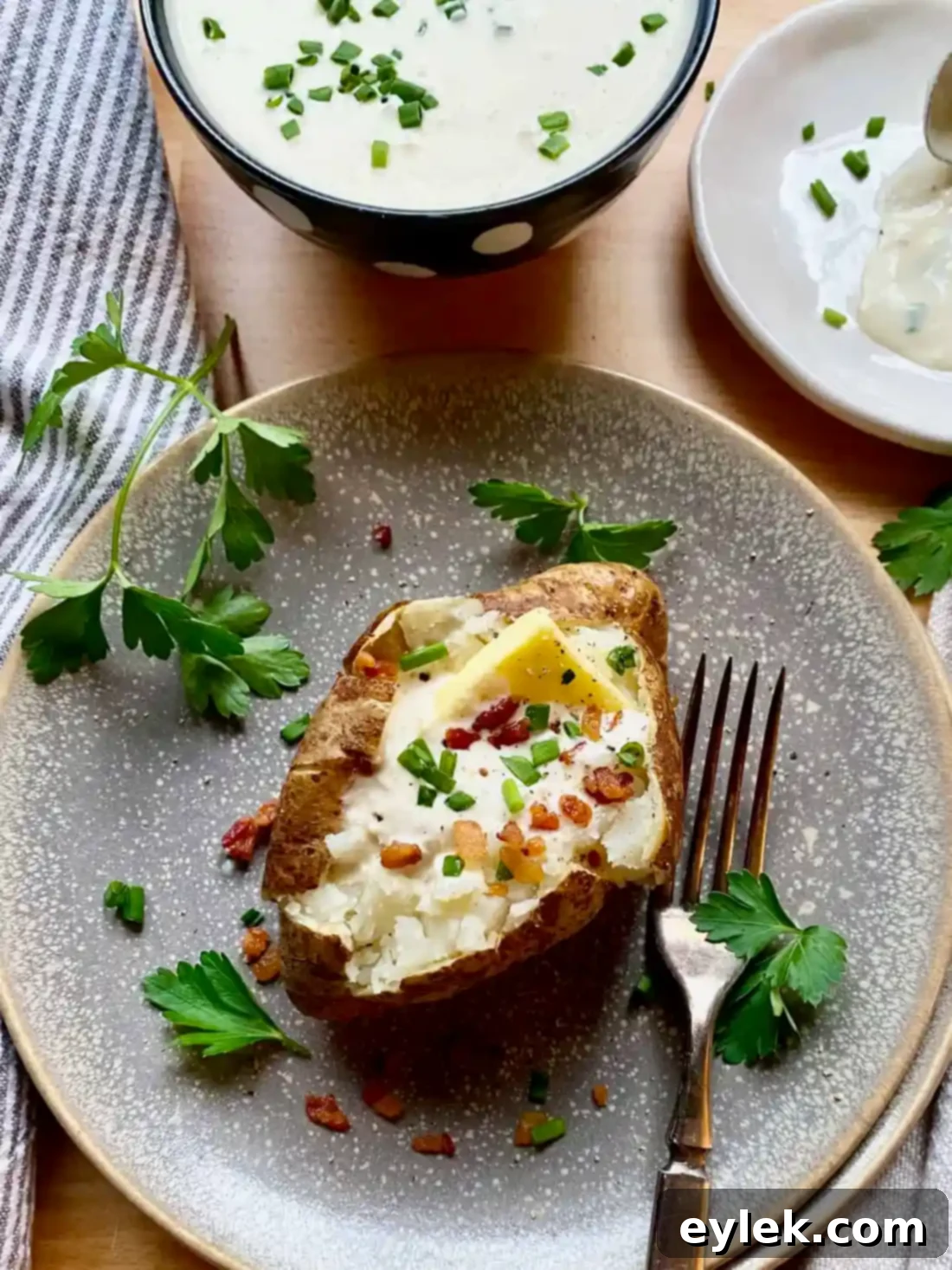 Creamy Horseradish Delight 8 Horseradish Dip on Baked Potato