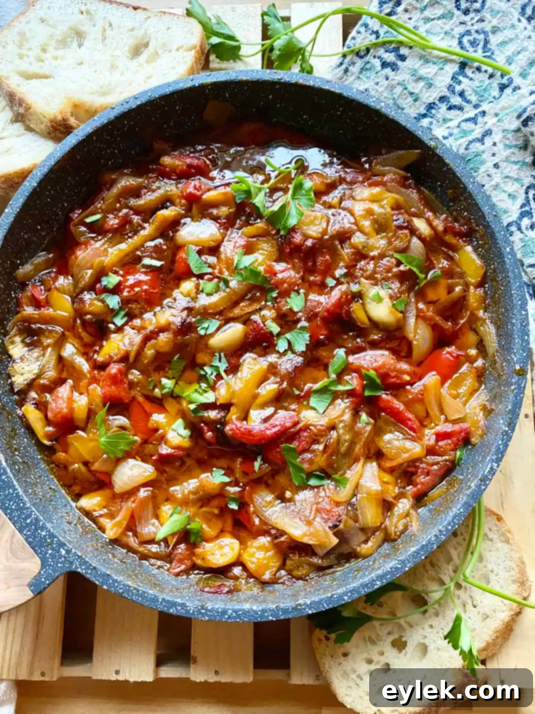 Roasted Peppers with Long Hots served in a bowl