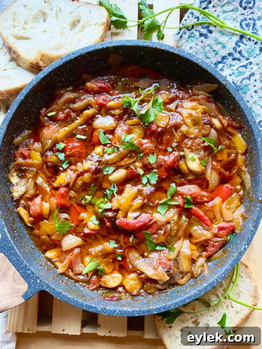 A bowl of Italian roasted peppers with long hots