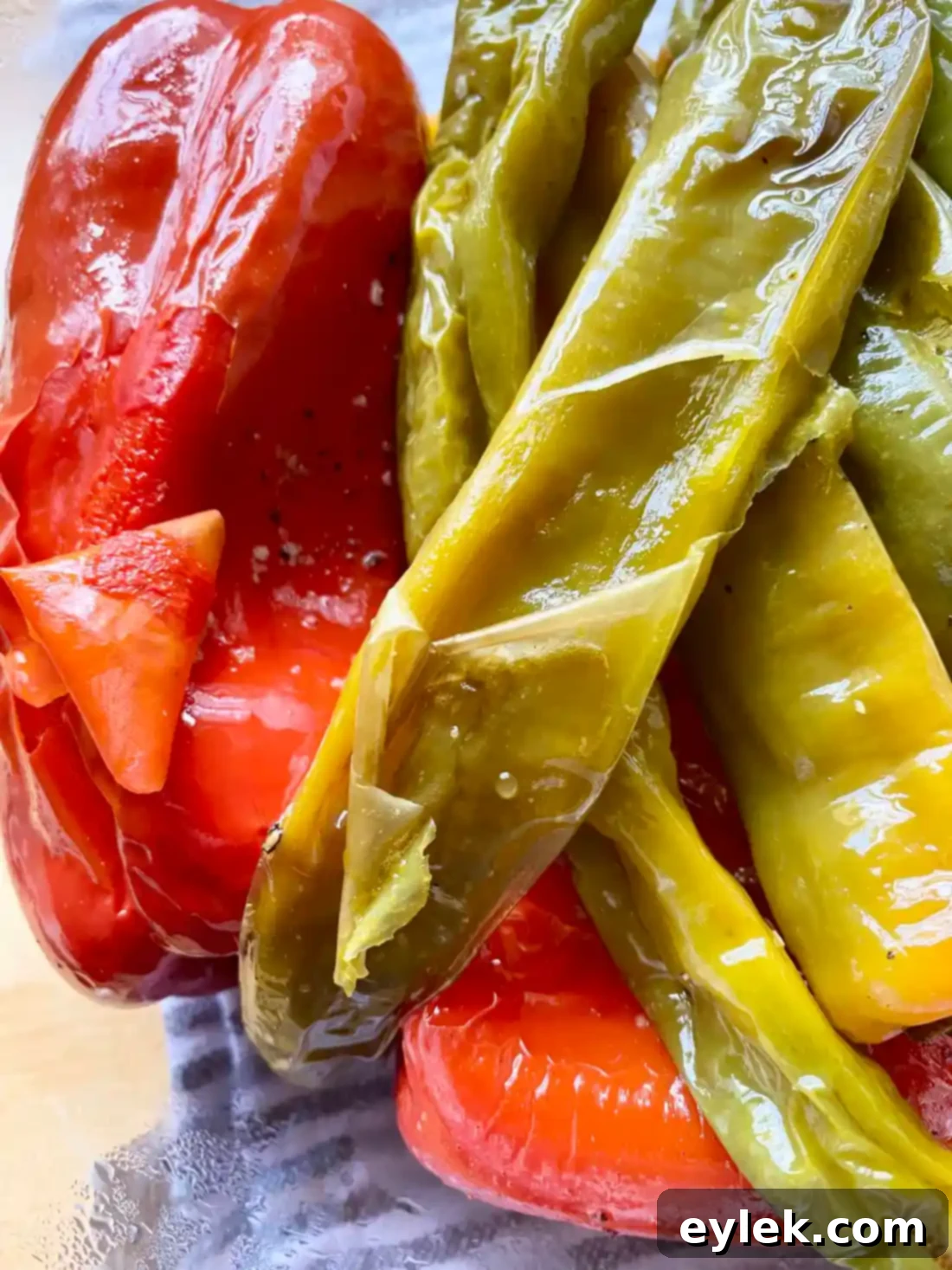 Removing seeds and membrane from peppers