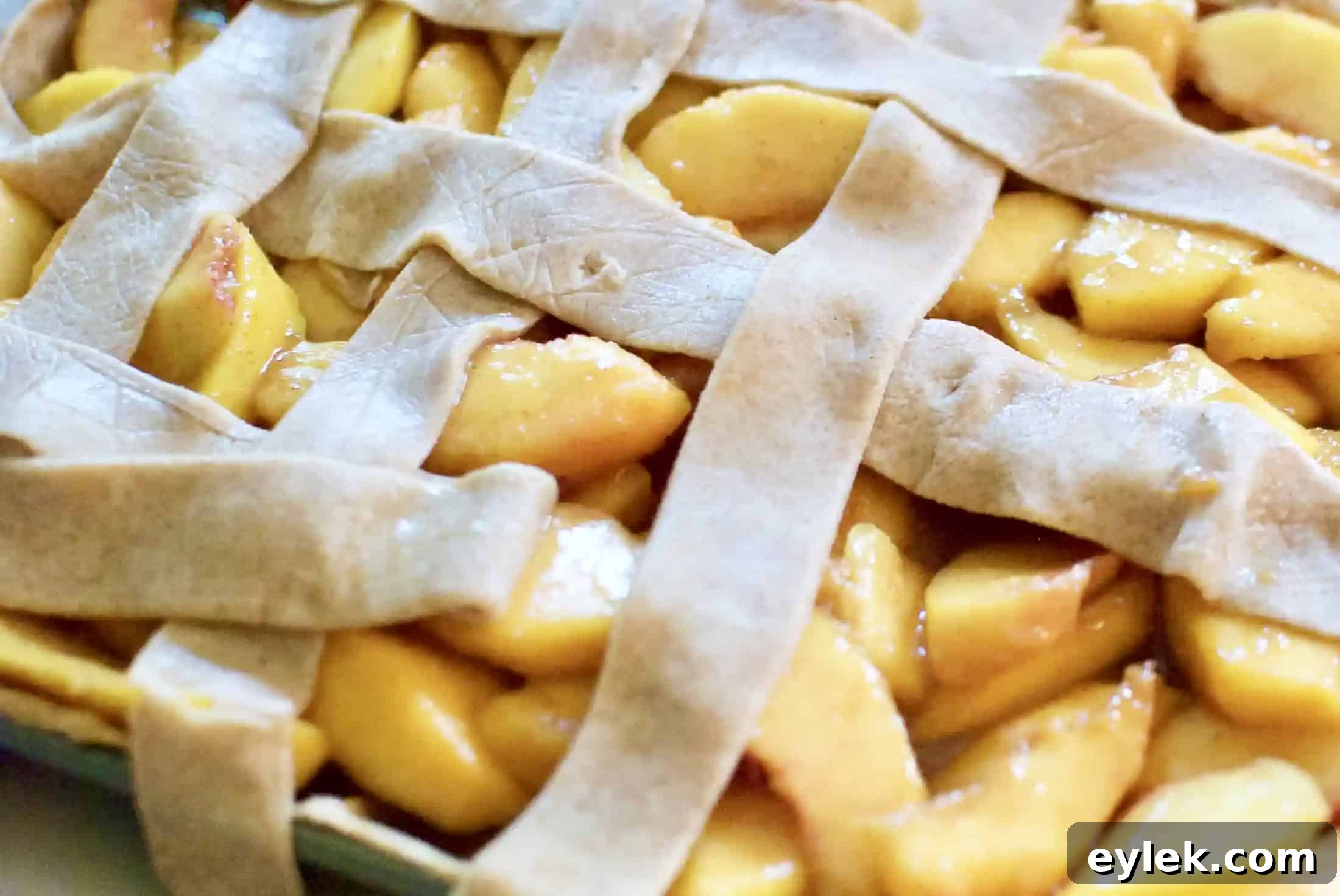 Peach & Vanilla Slab Pie