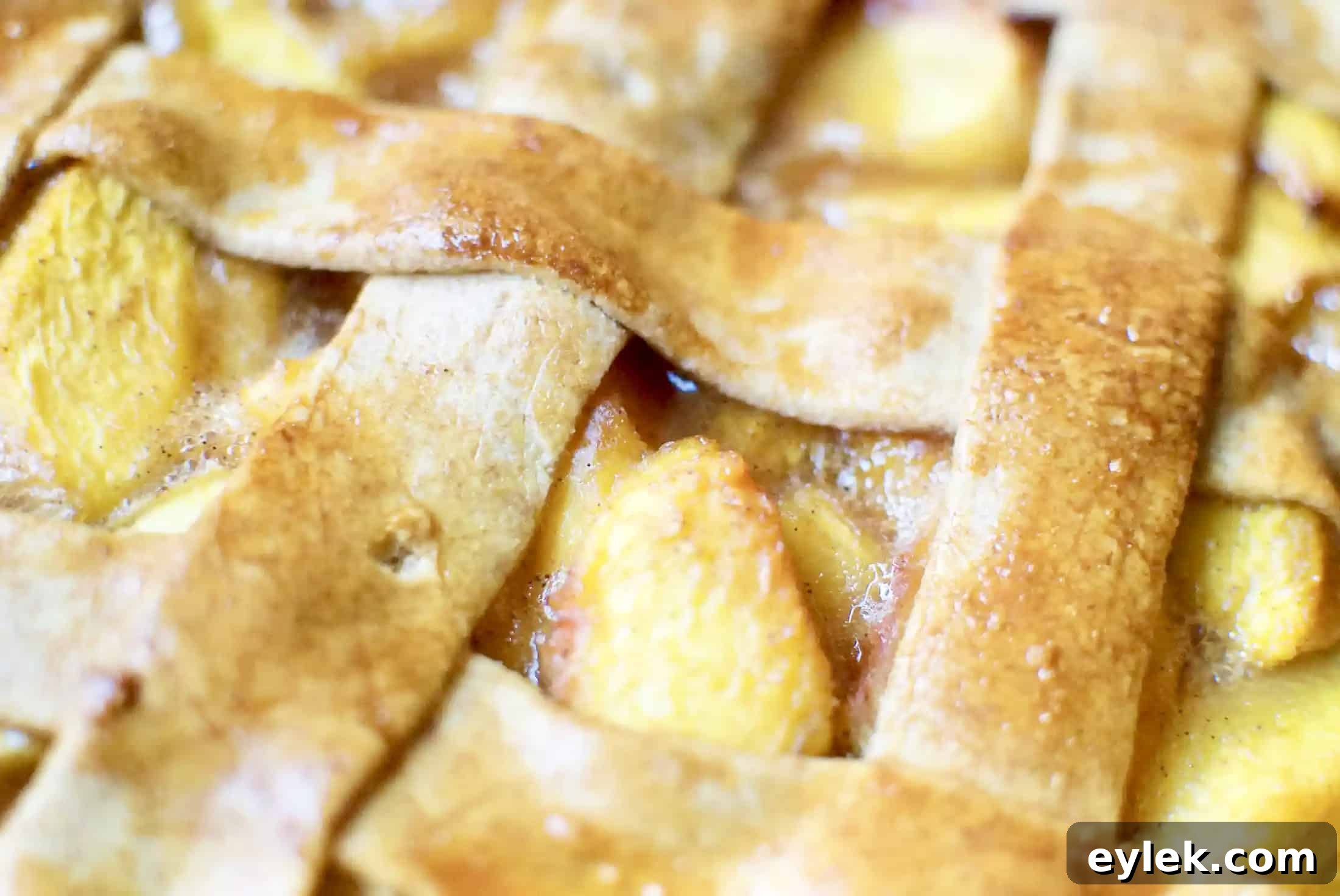 Peach & Vanilla Slab Pie