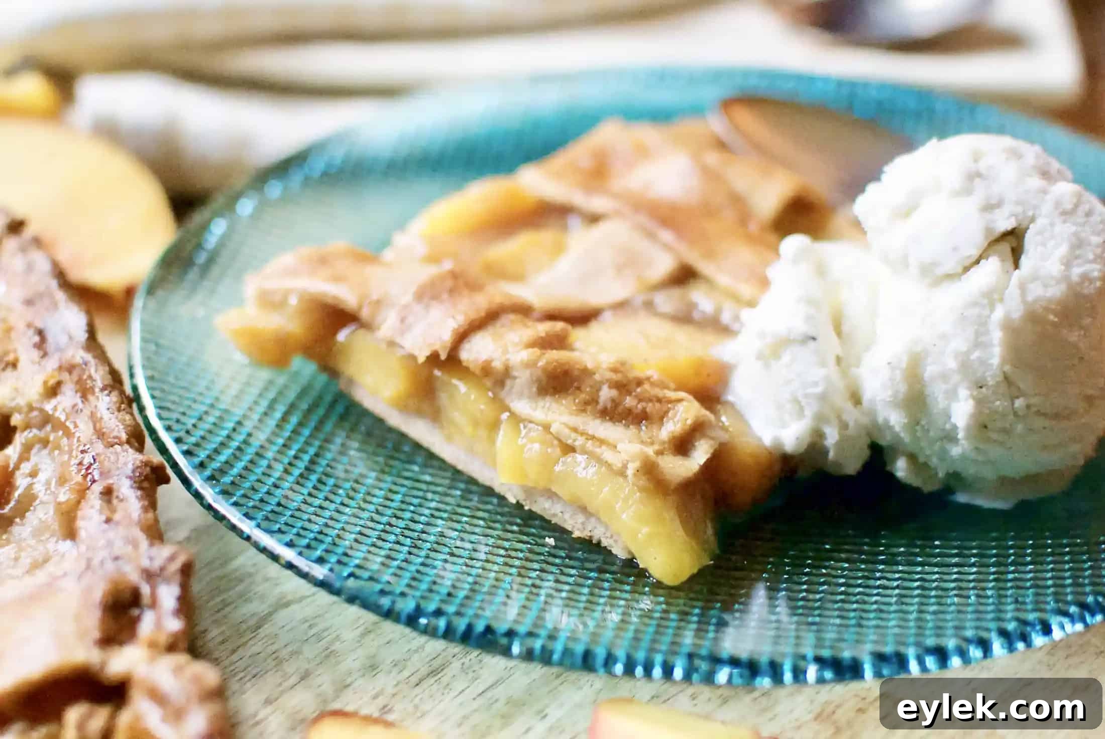 Peach & Vanilla Slab Pie