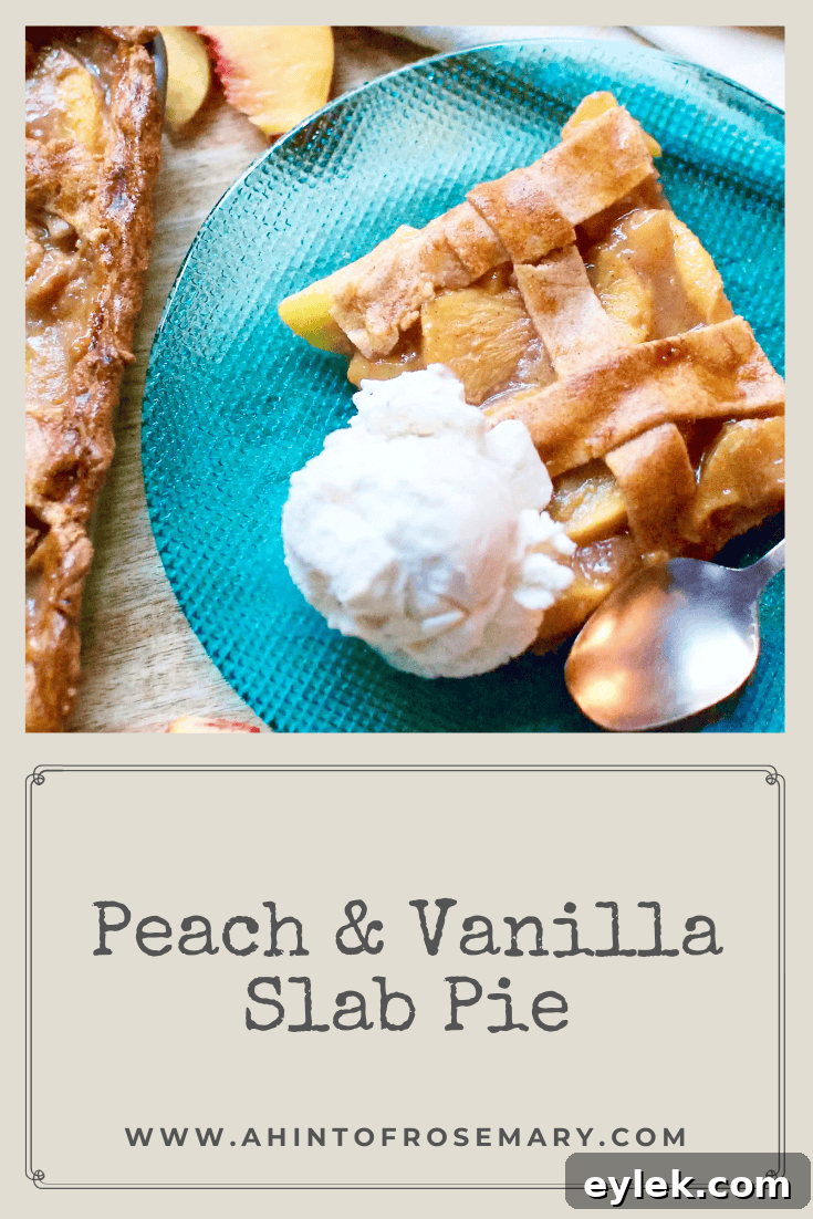 Peach & Vanilla Slab Pie
