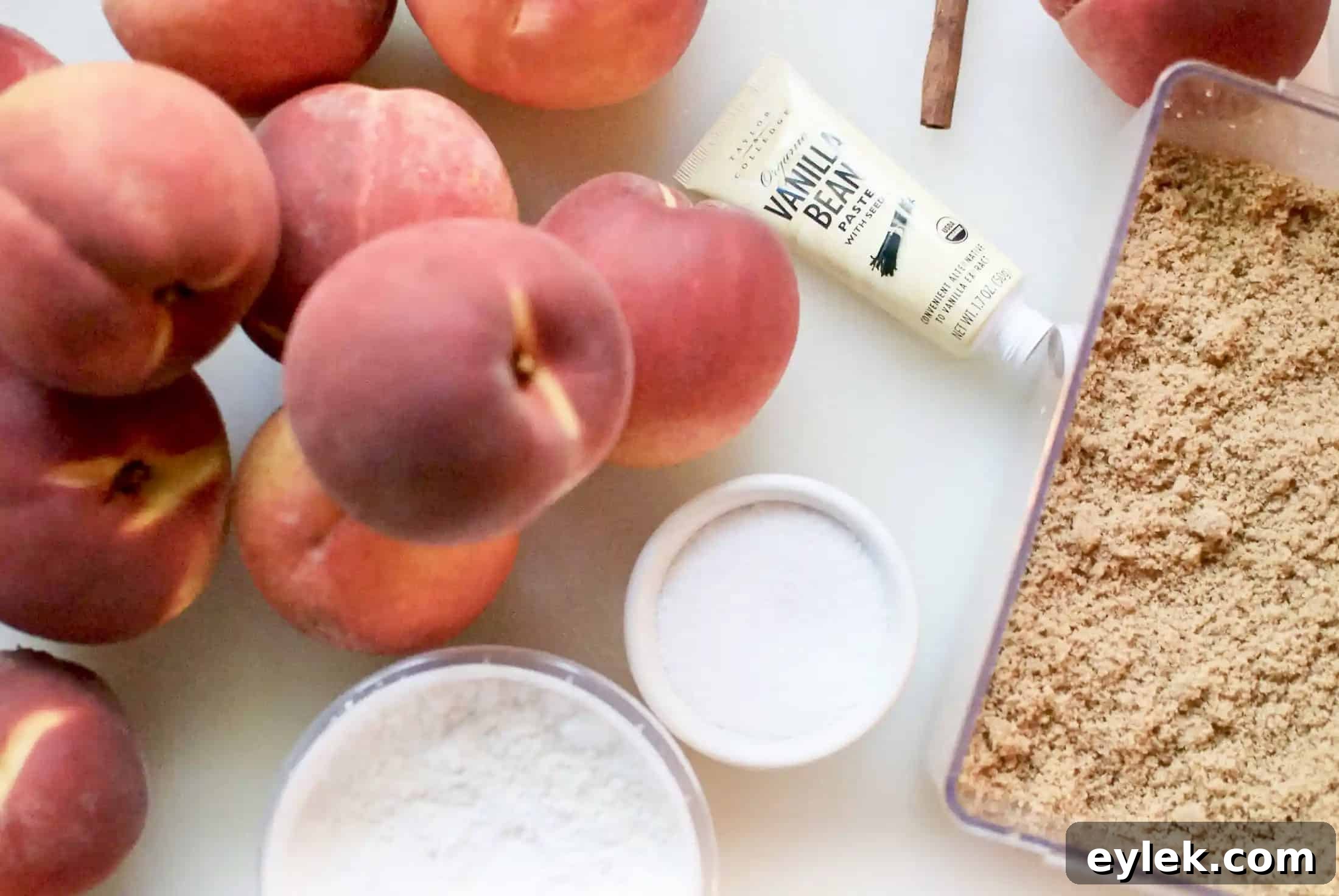 Peach & Vanilla Slab Pie