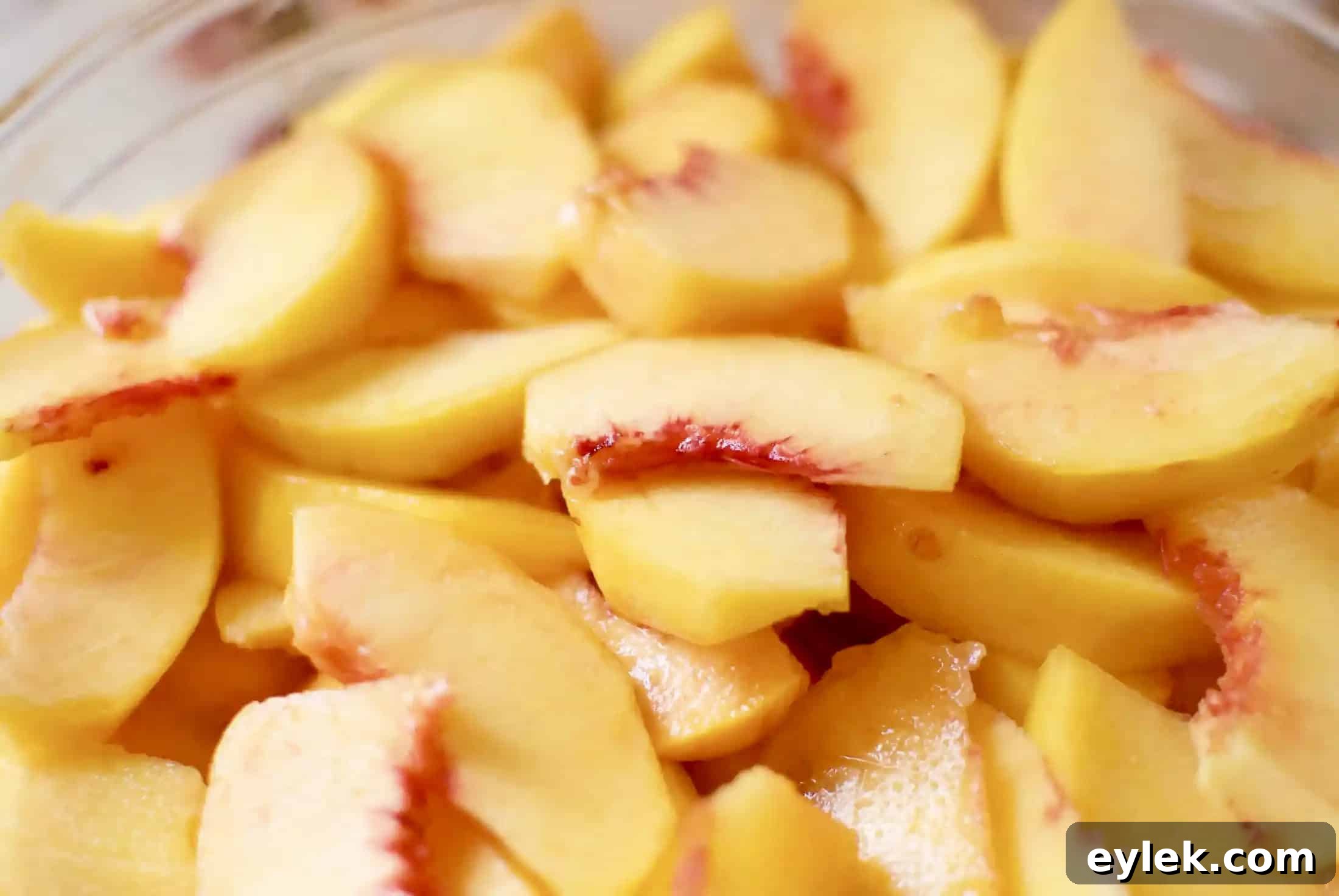 Peach & Vanilla Slab Pie