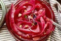 Tangy Pickled Red Onions for Salads, Tacos & Burgers