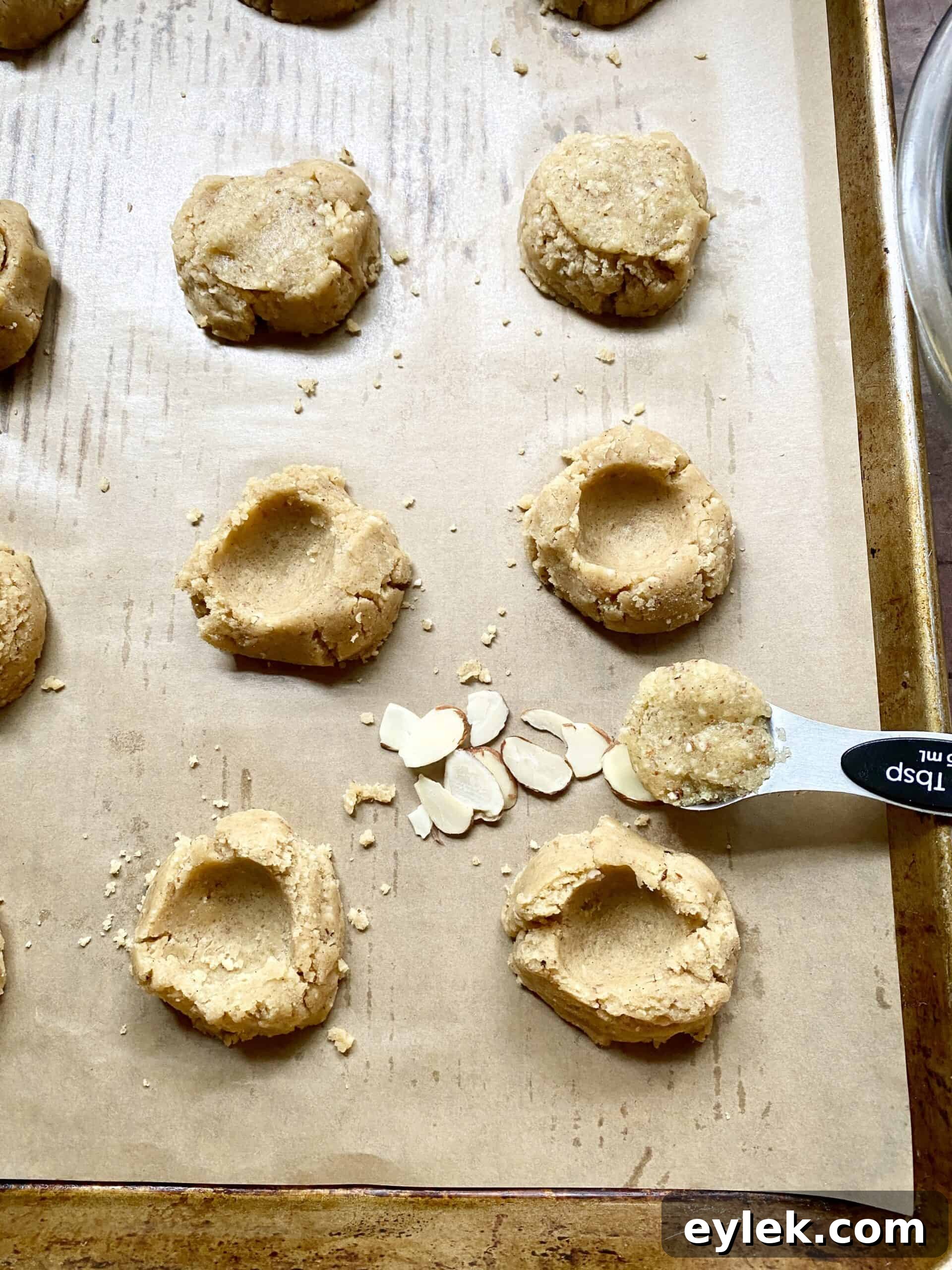 Chewy Almond Croissant Cookies