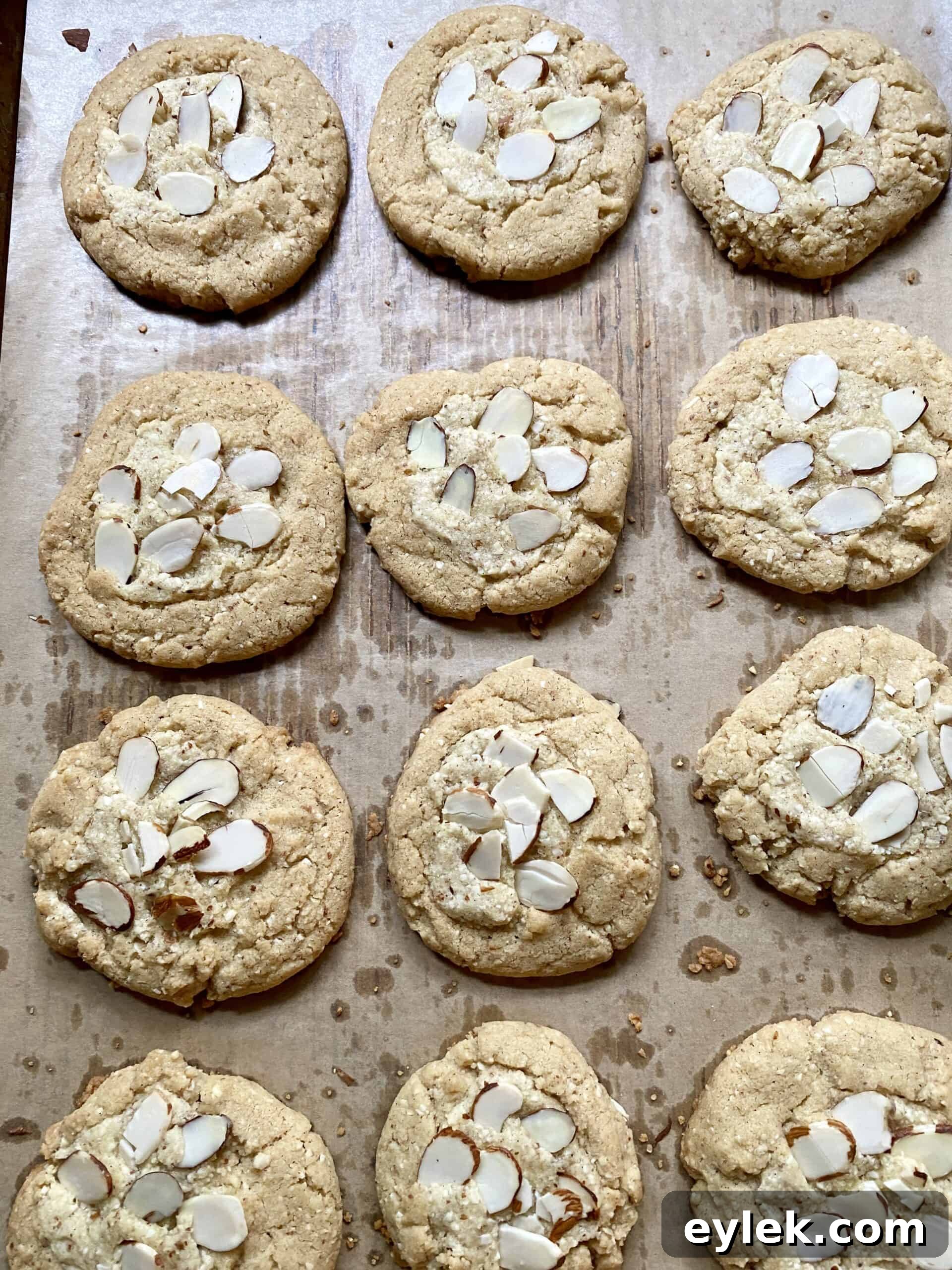 Chewy Almond Croissant Cookies