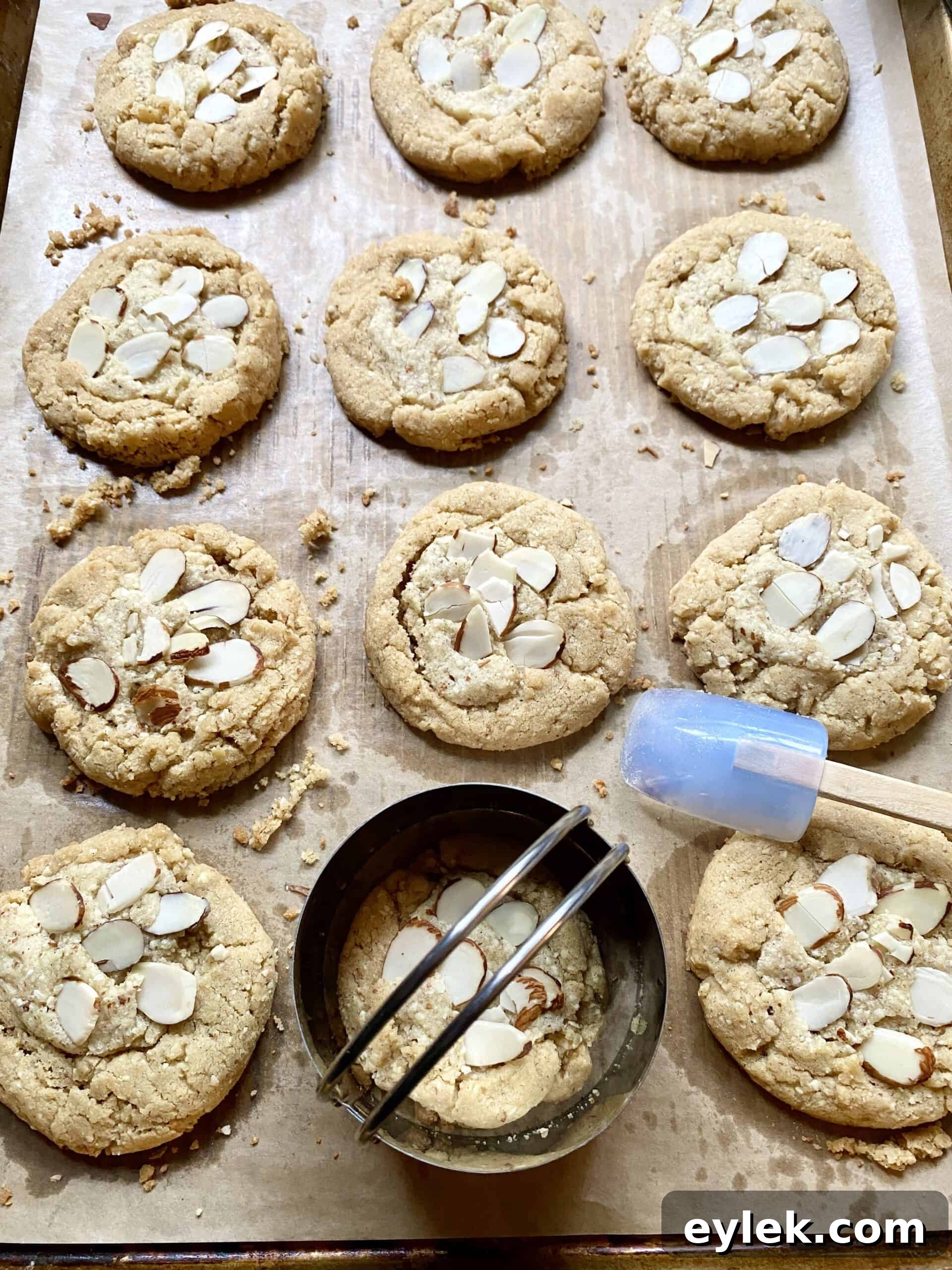 Chewy Almond Croissant Cookies