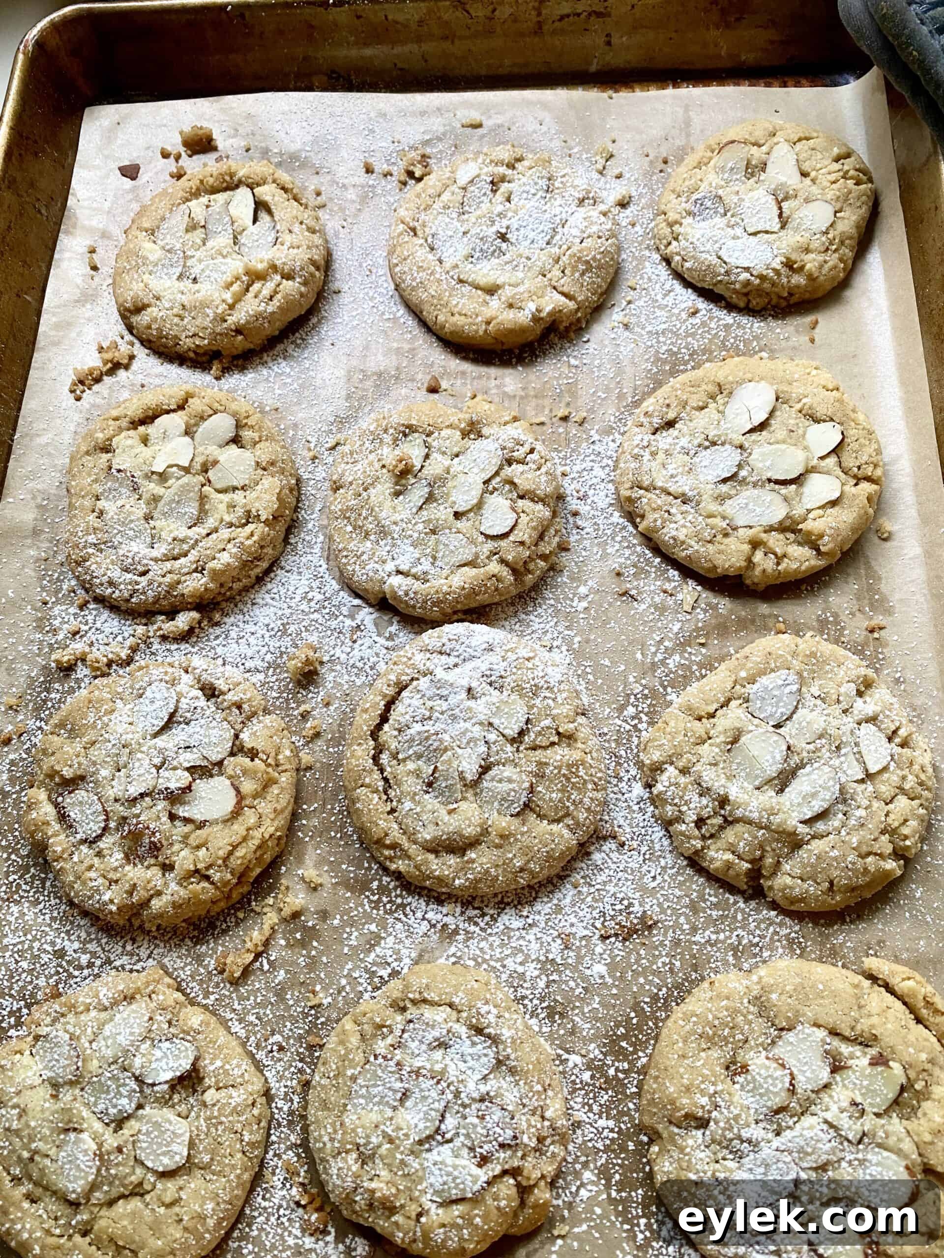 Chewy Almond Croissant Cookies