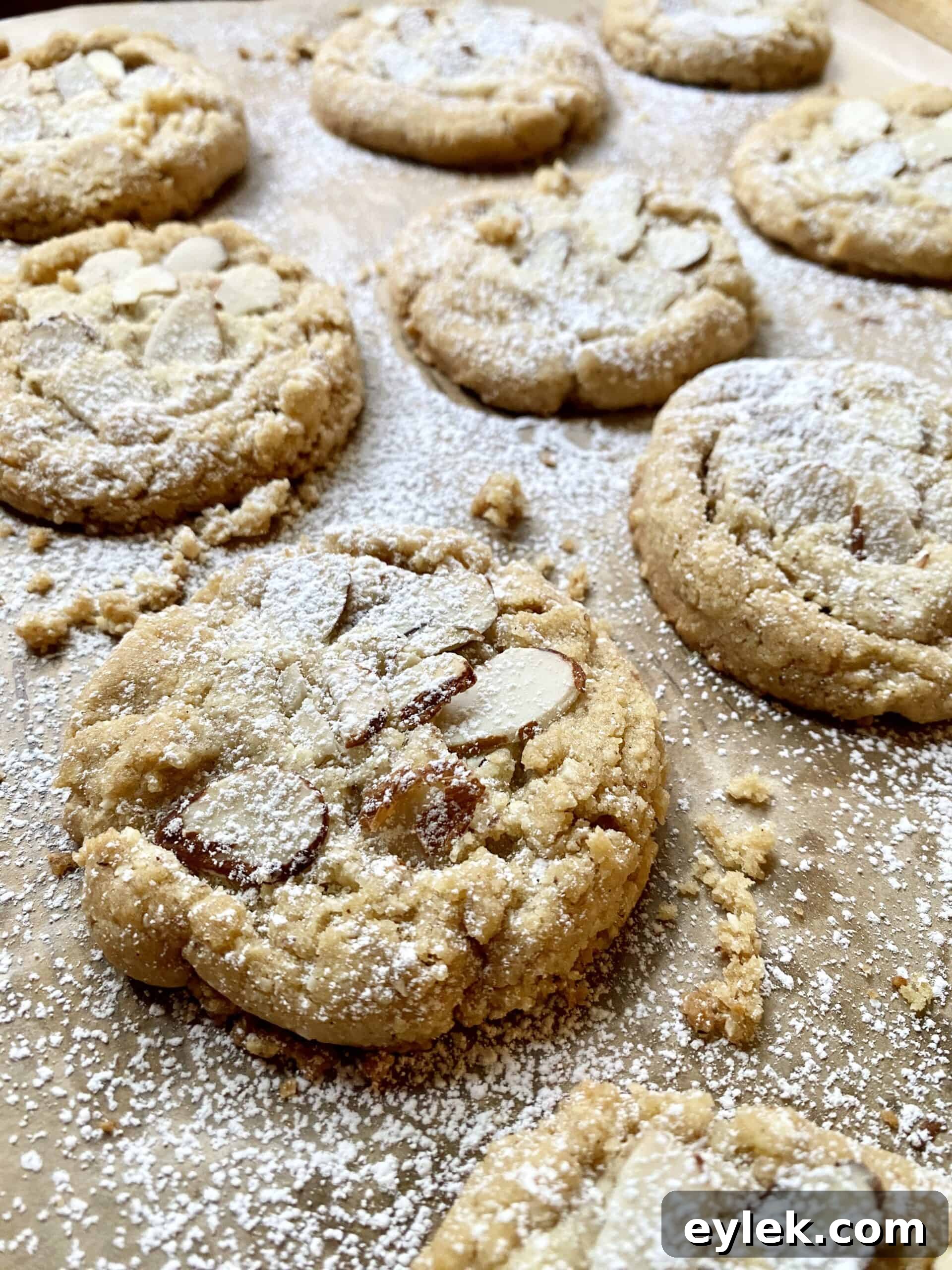 Chewy Almond Croissant Cookies