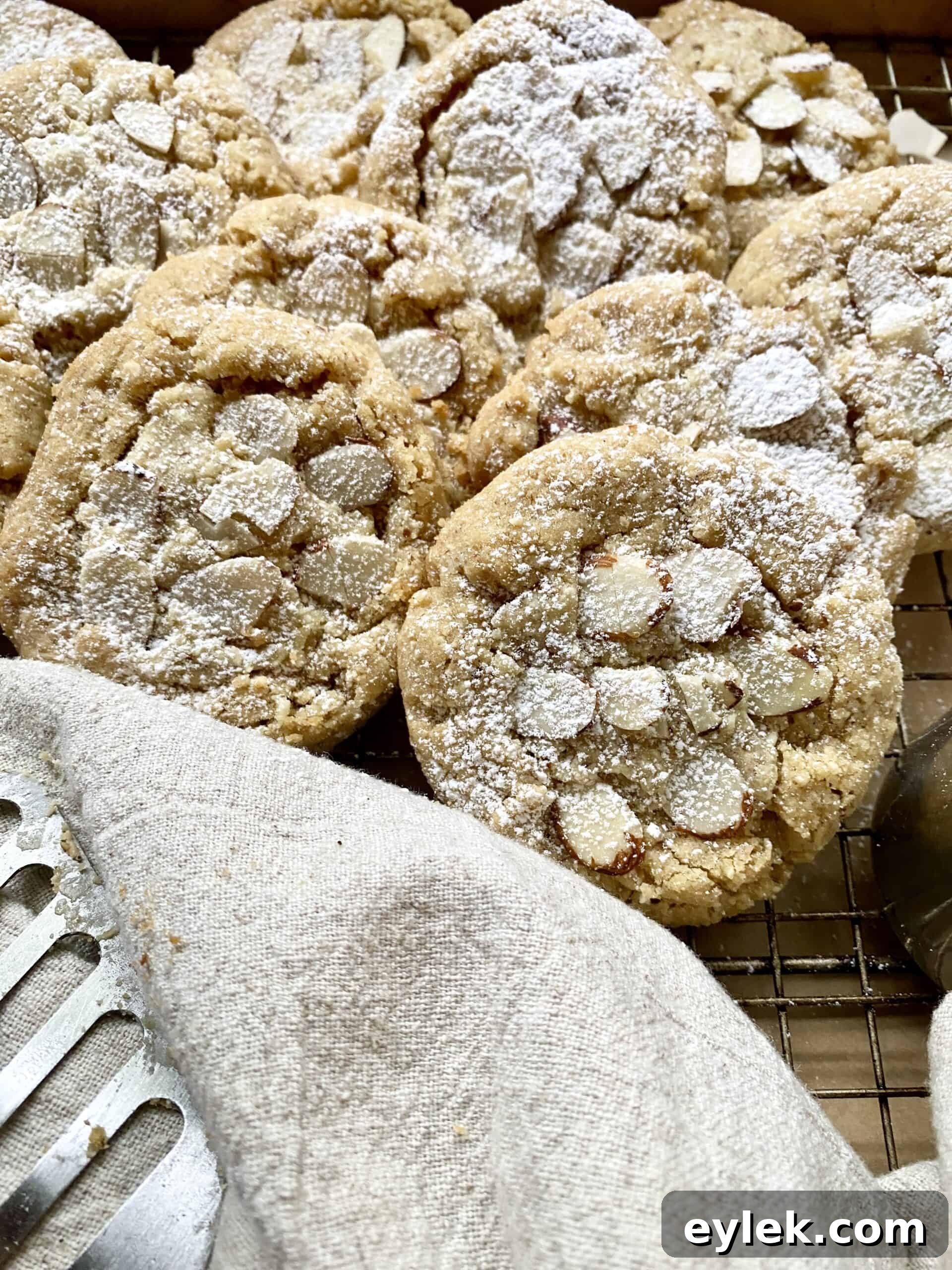 Chewy Almond Croissant Cookies