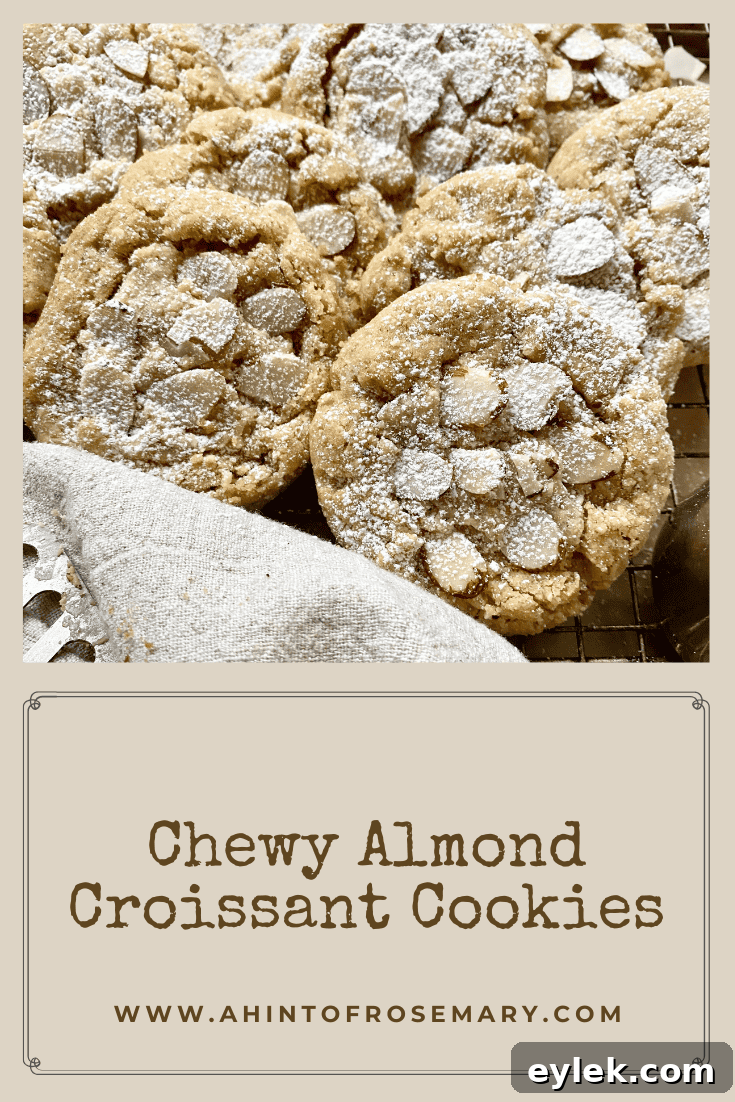 Chewy Almond Croissant Cookies